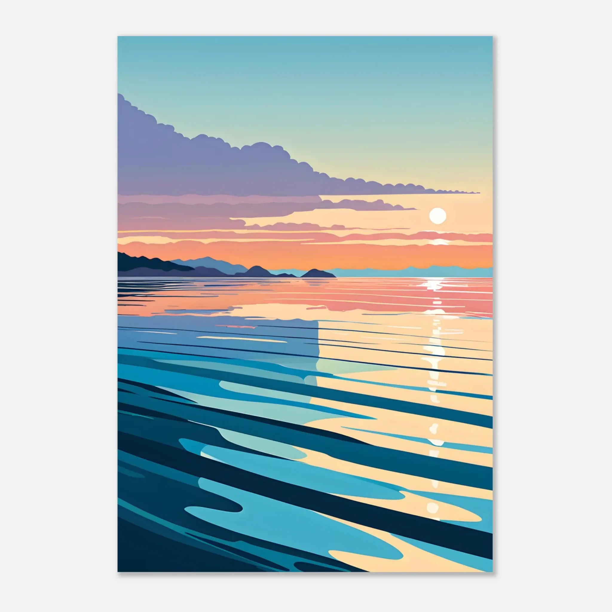 EU Giclée Print Poster LAYERED HORIZON. Fine Art Wall Art with Archival Quality. Printed, packaged, and shipped in the EU. ColorVanta exclusive.
