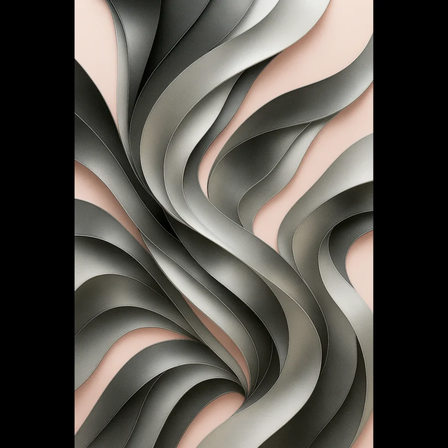 US Giclée Print Poster SILVER AND ROSE. Fine Art Wall Art with Archival Quality. Printed, packaged, and shipped in the US. Exclusive ColorVanta design.