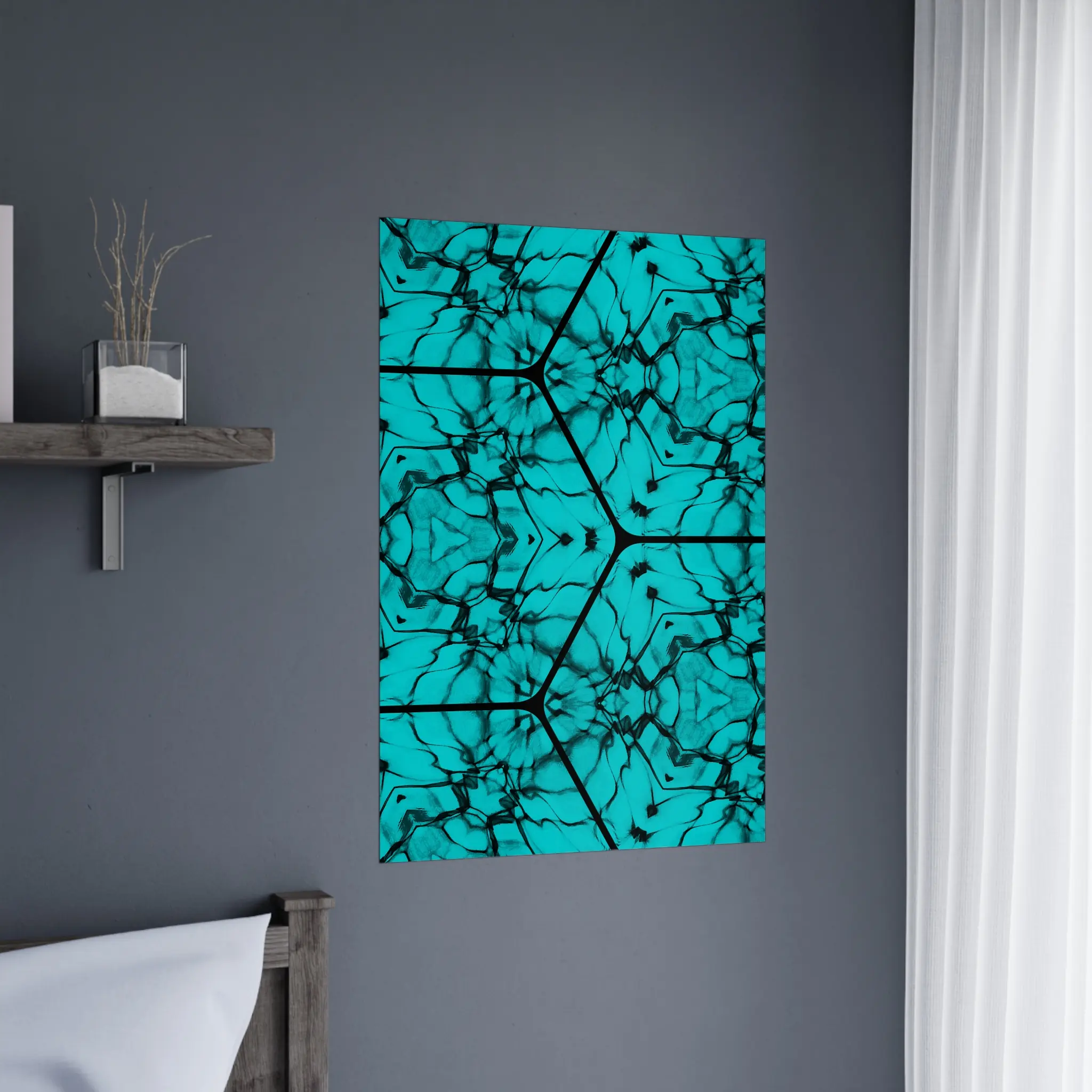 US TURQUOISE CURRENT 3 US Giclée Print Poster TURQUOISE CURRENT. Fine Art Wall Art with Archival Quality. Printed, packaged, and shipped in the US. Exclusive ColorVanta design.