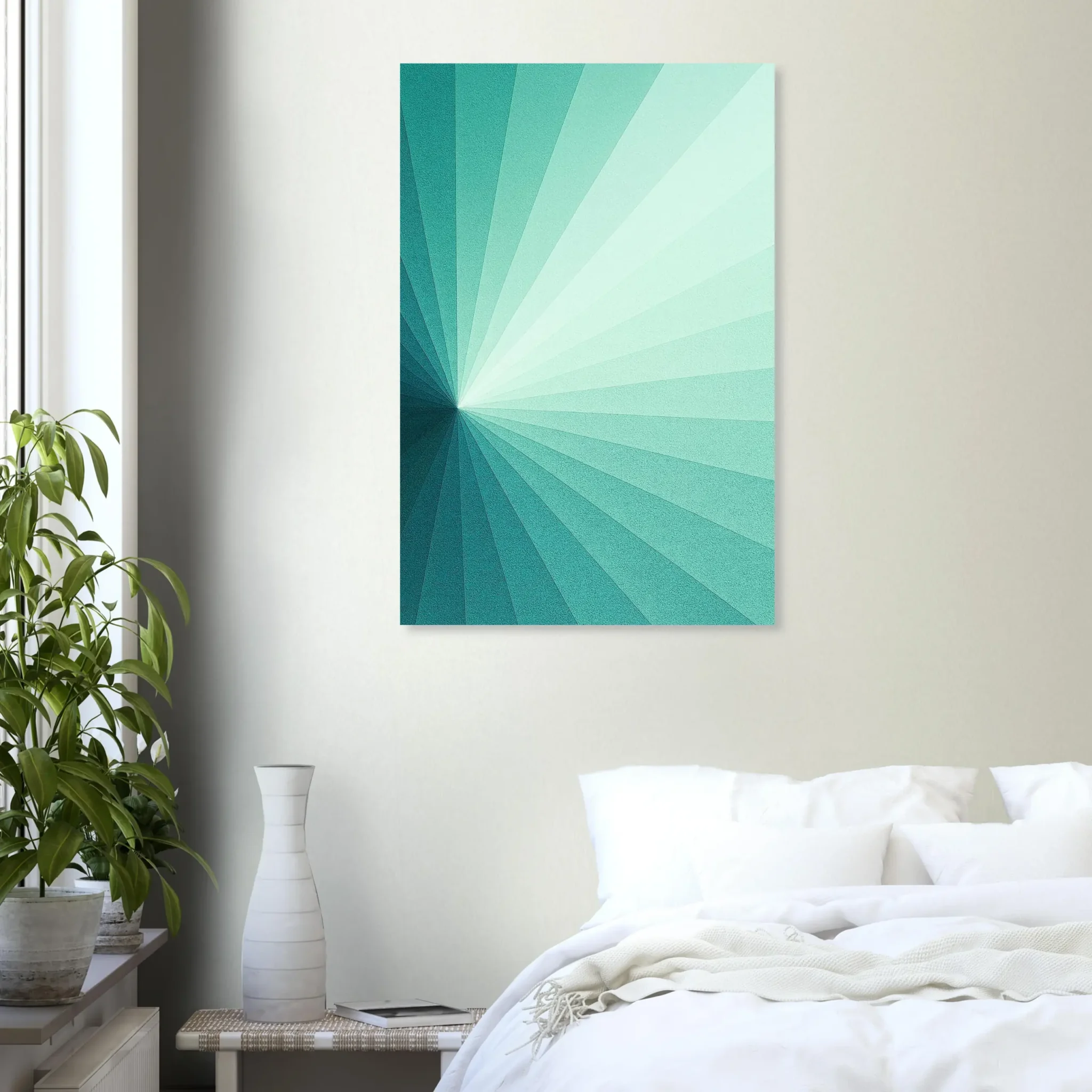 US Giclée Print Poster TURQUOISE RISE. Fine Art Wall Art with Archival Quality. Printed, packaged, and shipped in the US. Exclusive ColorVanta design.