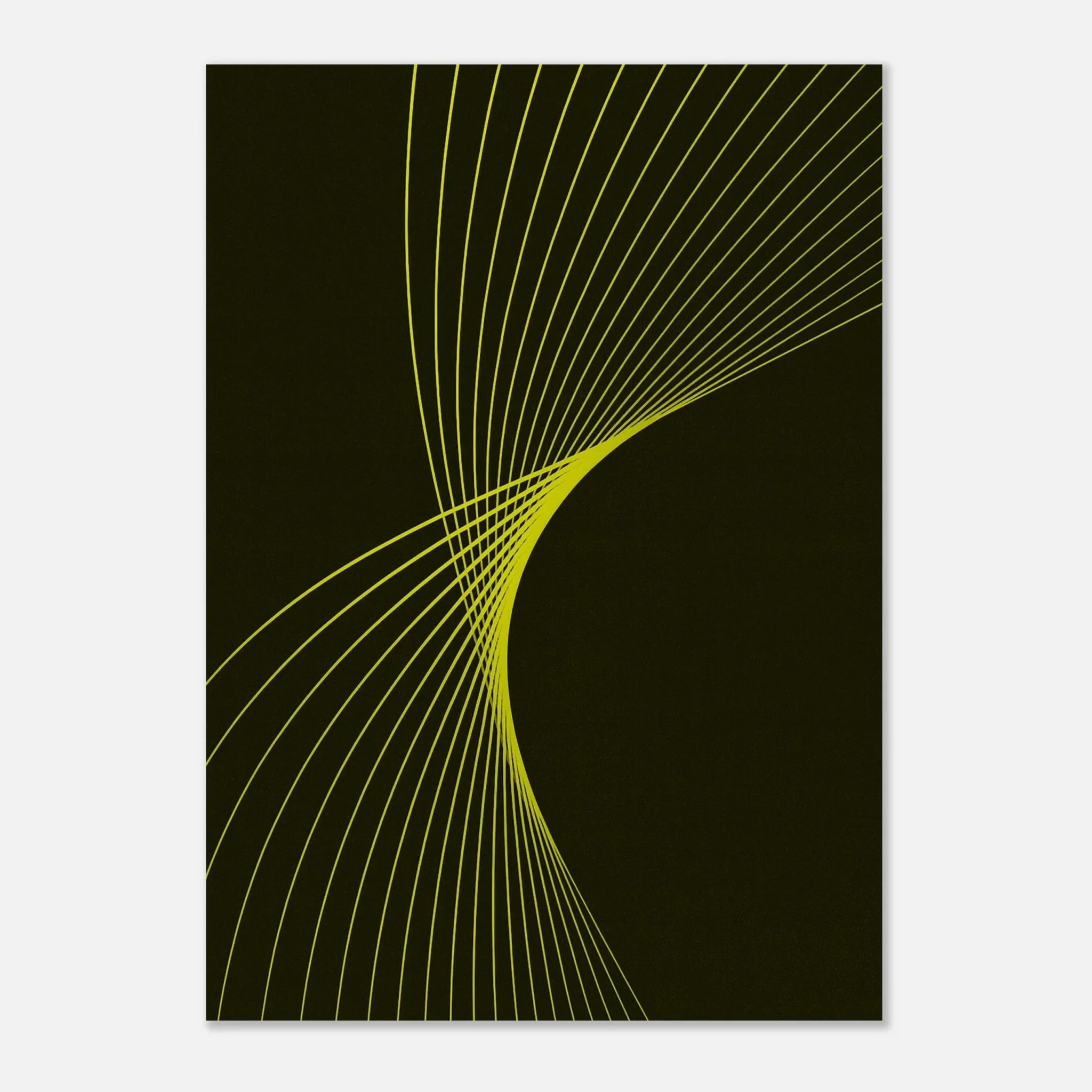 US Giclée Print Poster YELLOW FLUX. Fine Art Wall Art with Archival Quality. Printed, packaged, and shipped in the US. Exclusive ColorVanta design.