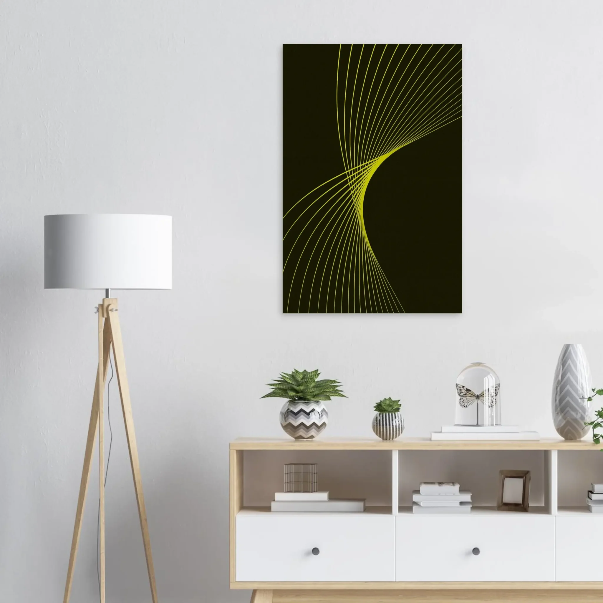US Giclée Print Poster YELLOW FLUX. Fine Art Wall Art with Archival Quality. Printed, packaged, and shipped in the US. Exclusive ColorVanta design.