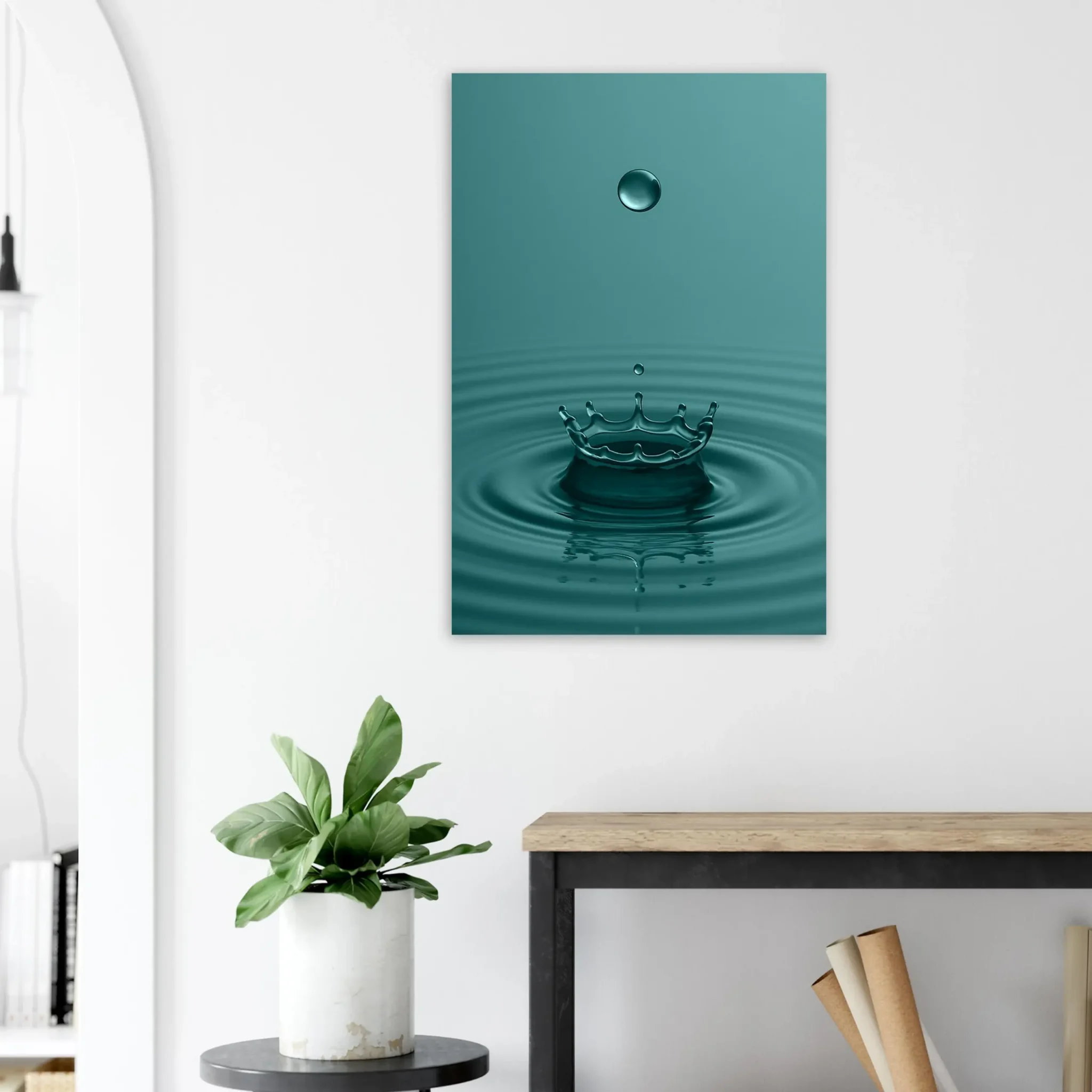 US Giclée Print Poster DROP OF CADET BLUE. Fine Art Wall Art with Archival Quality. Printed, packaged, and shipped in the US. Exclusive ColorVanta design.
