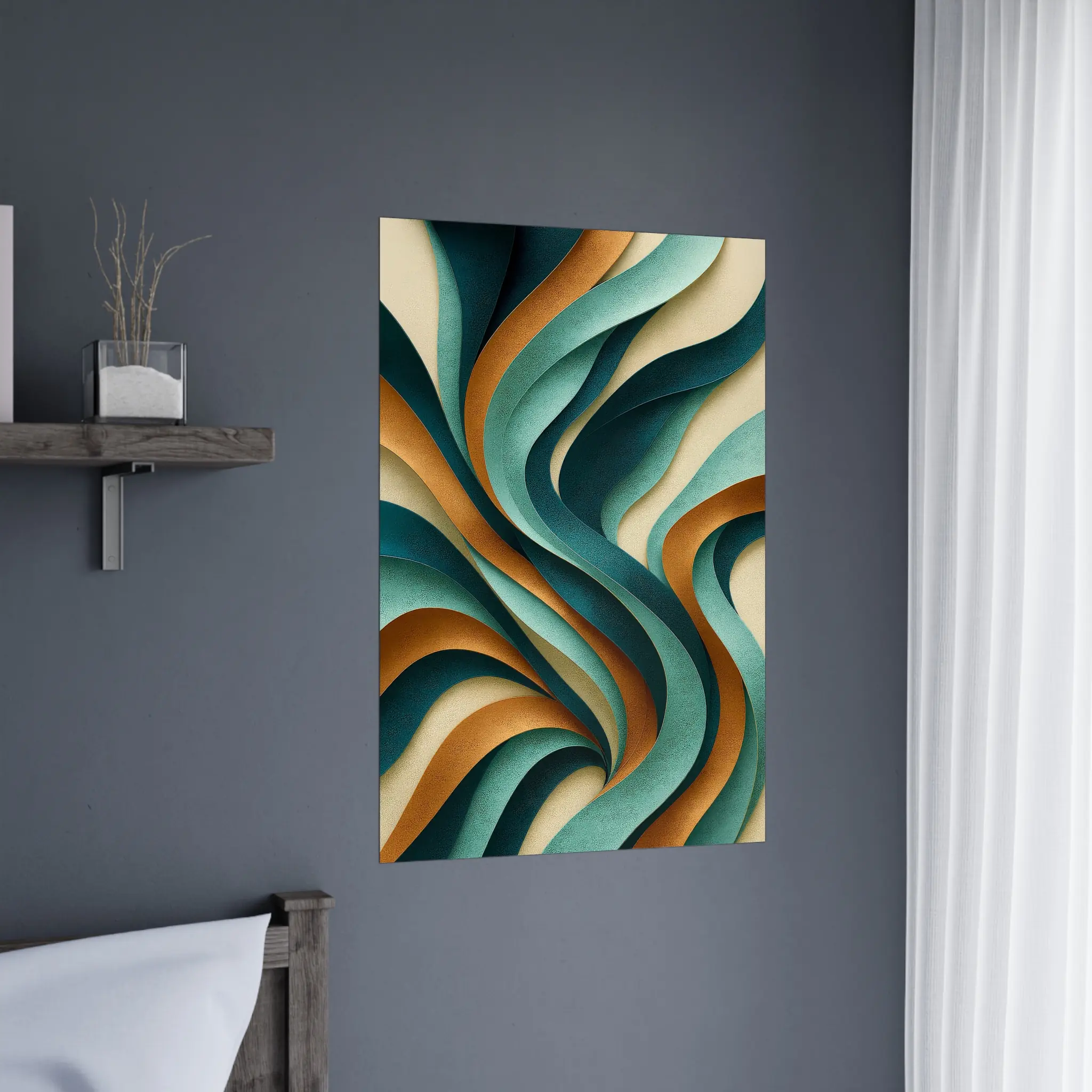 US Giclée Print Poster COPPER TIDE. Fine Art Wall Art with Archival Quality. Printed, packaged, and shipped in the US. Exclusive ColorVanta design.