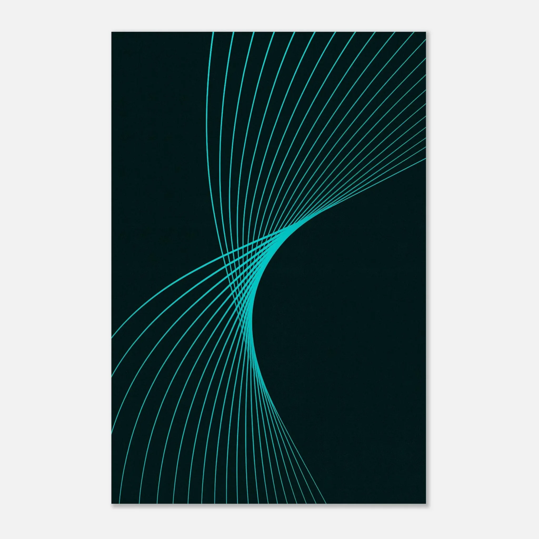 US Giclée Print Poster CYAN FLUX. Fine Art Wall Art with Archival Quality. Printed, packaged, and shipped in the US. Exclusive ColorVanta design.
