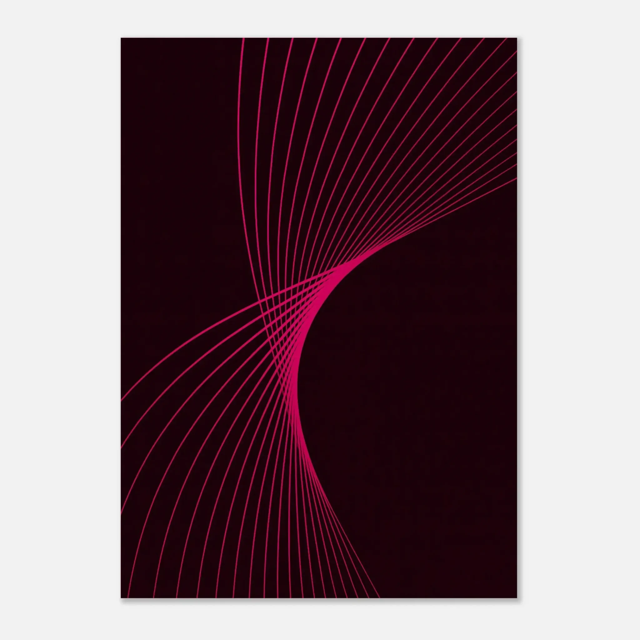 US Giclée Print Poster DEEP PINK FLUX. Fine Art Wall Art with Archival Quality. Printed, packaged, and shipped in the US. Exclusive ColorVanta design.