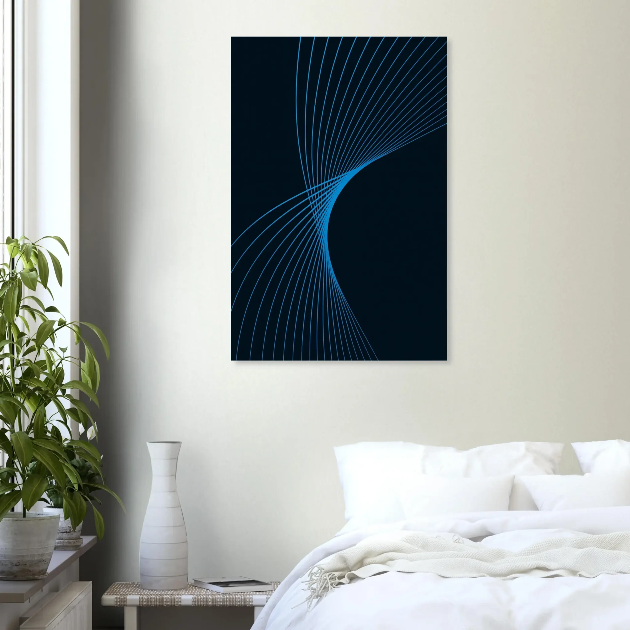 US Giclée Print Poster DEEP SKY BLUE FLUX. Fine Art Wall Art with Archival Quality. Printed, packaged, and shipped in the US. Exclusive ColorVanta design.