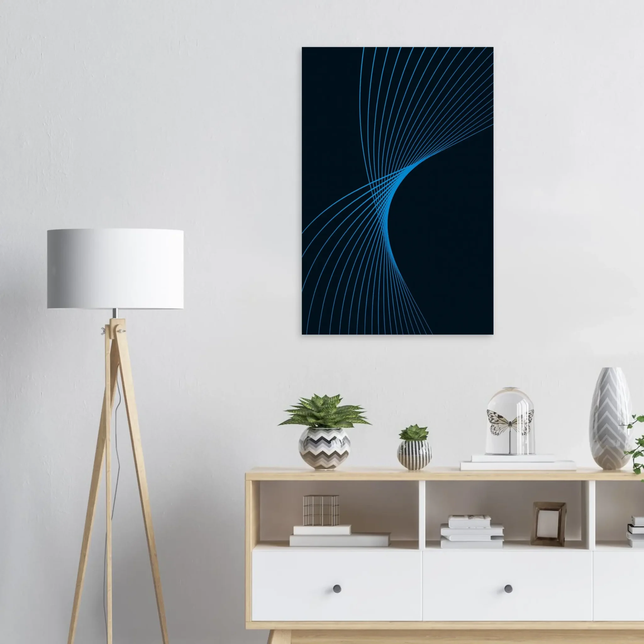 US Giclée Print Poster DEEP SKY BLUE FLUX. Fine Art Wall Art with Archival Quality. Printed, packaged, and shipped in the US. Exclusive ColorVanta design.