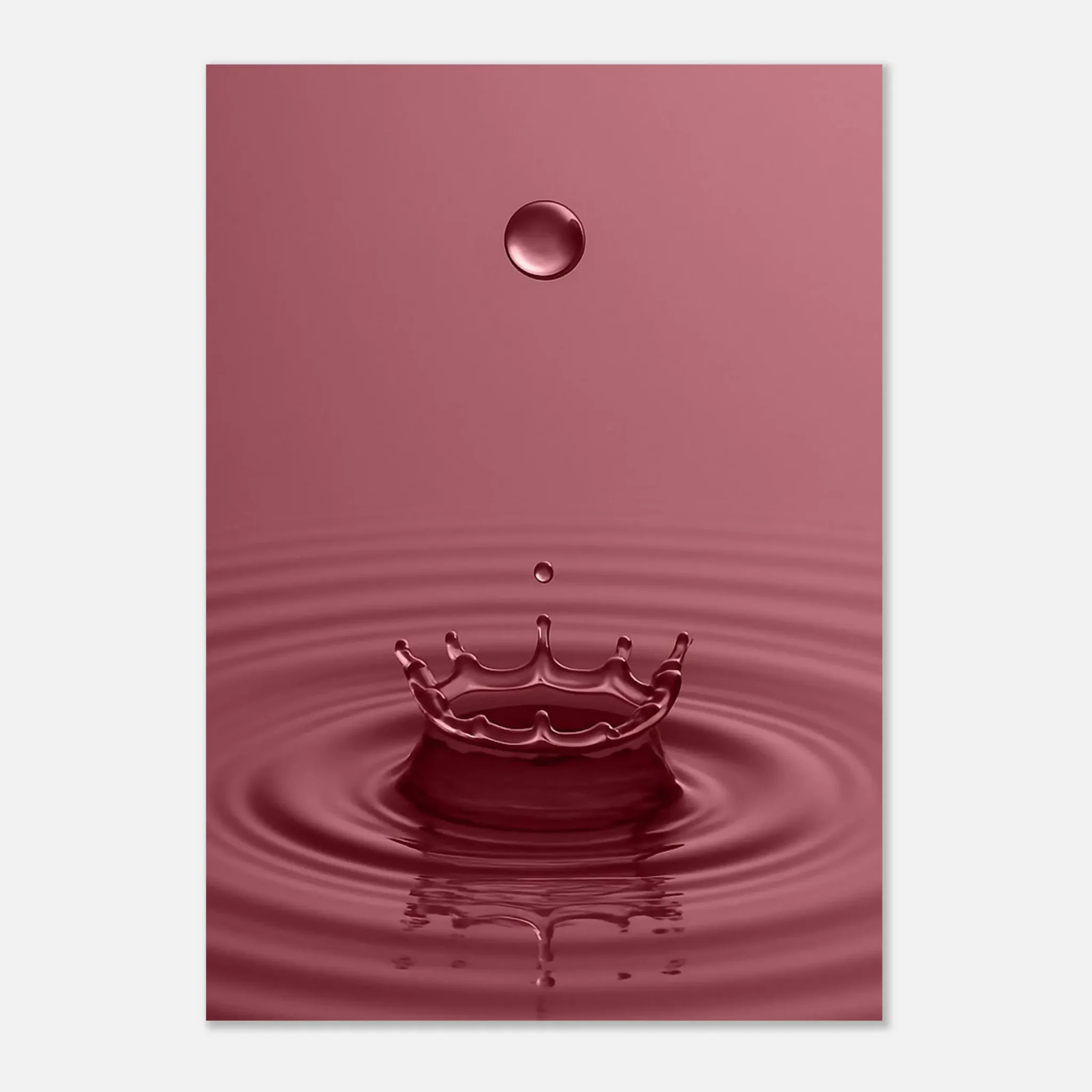 US Giclée Print Poster DROP OF LIGHT PINK. Fine Art Wall Art with Archival Quality. Printed, packaged, and shipped in the US. Exclusive ColorVanta design.