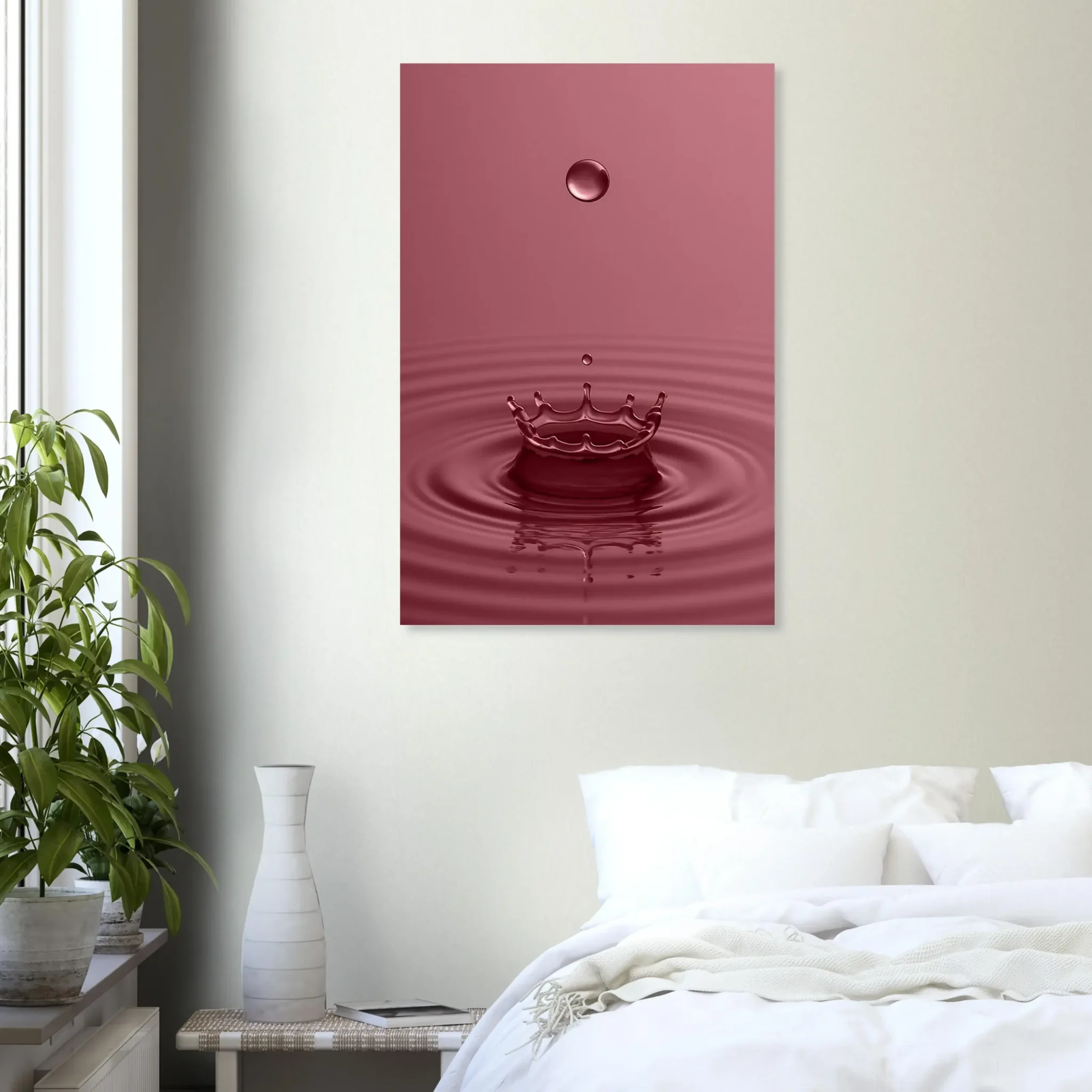 US Giclée Print Poster DROP OF LIGHT PINK. Fine Art Wall Art with Archival Quality. Printed, packaged, and shipped in the US. Exclusive ColorVanta design.