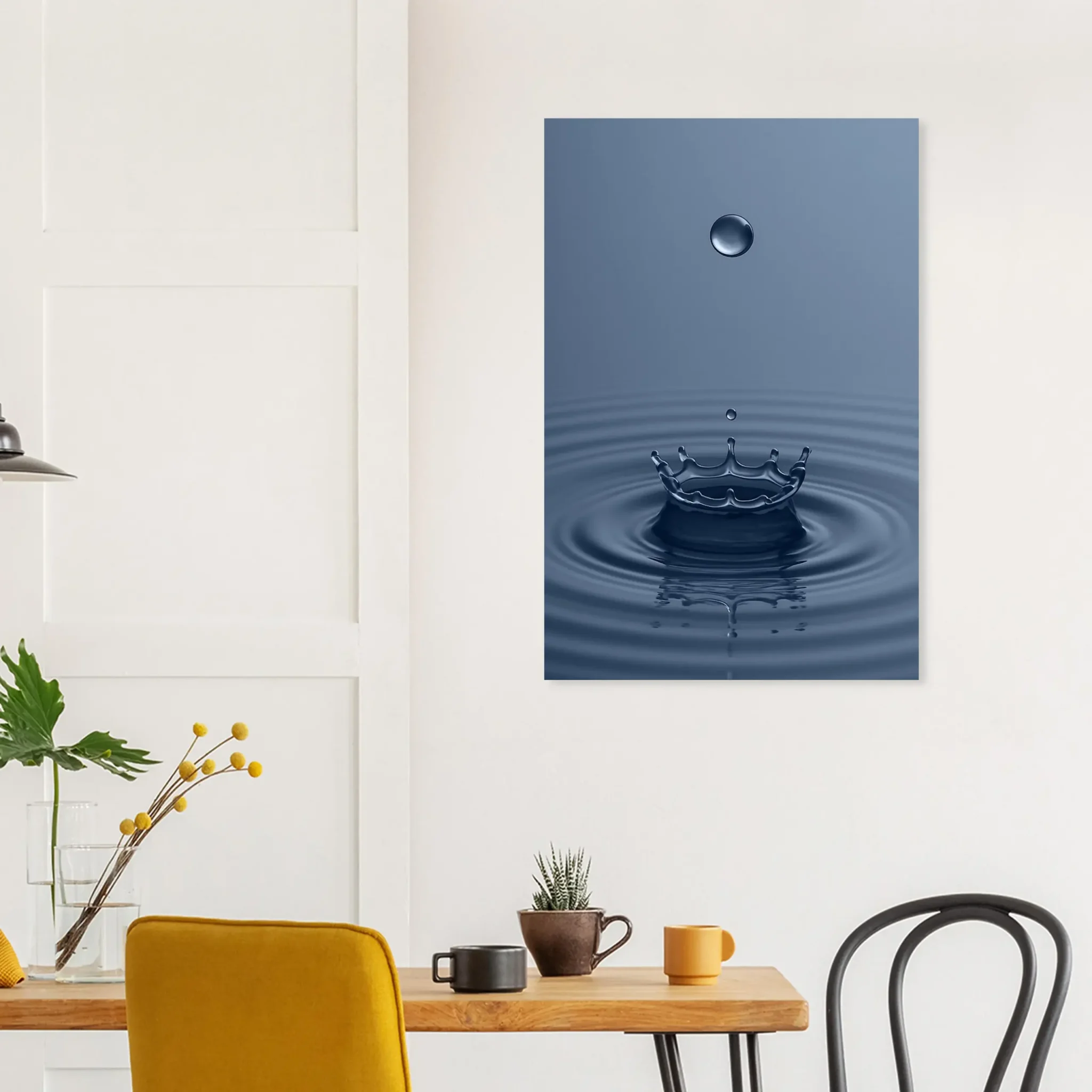 US Giclée Print Poster DROP OF LIGHT STEEL BLUE. Fine Art Wall Art with Archival Quality. Exclusive ColorVanta design.