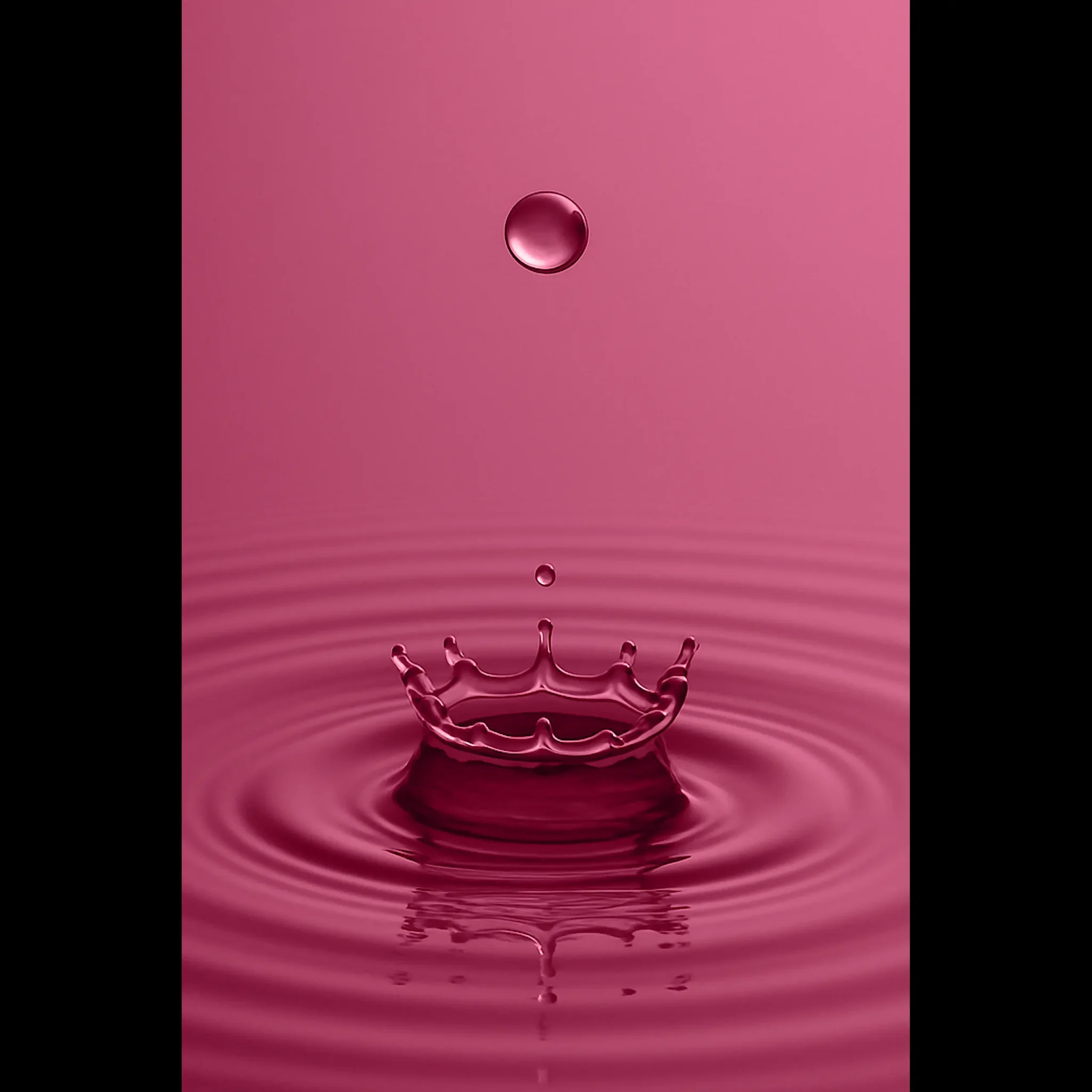 US Giclée Print Poster DROP OF PALE VIOLET RED. Fine Art Wall Art with Archival Quality. Printed, packaged, and shipped in the US. Exclusive ColorVanta design.