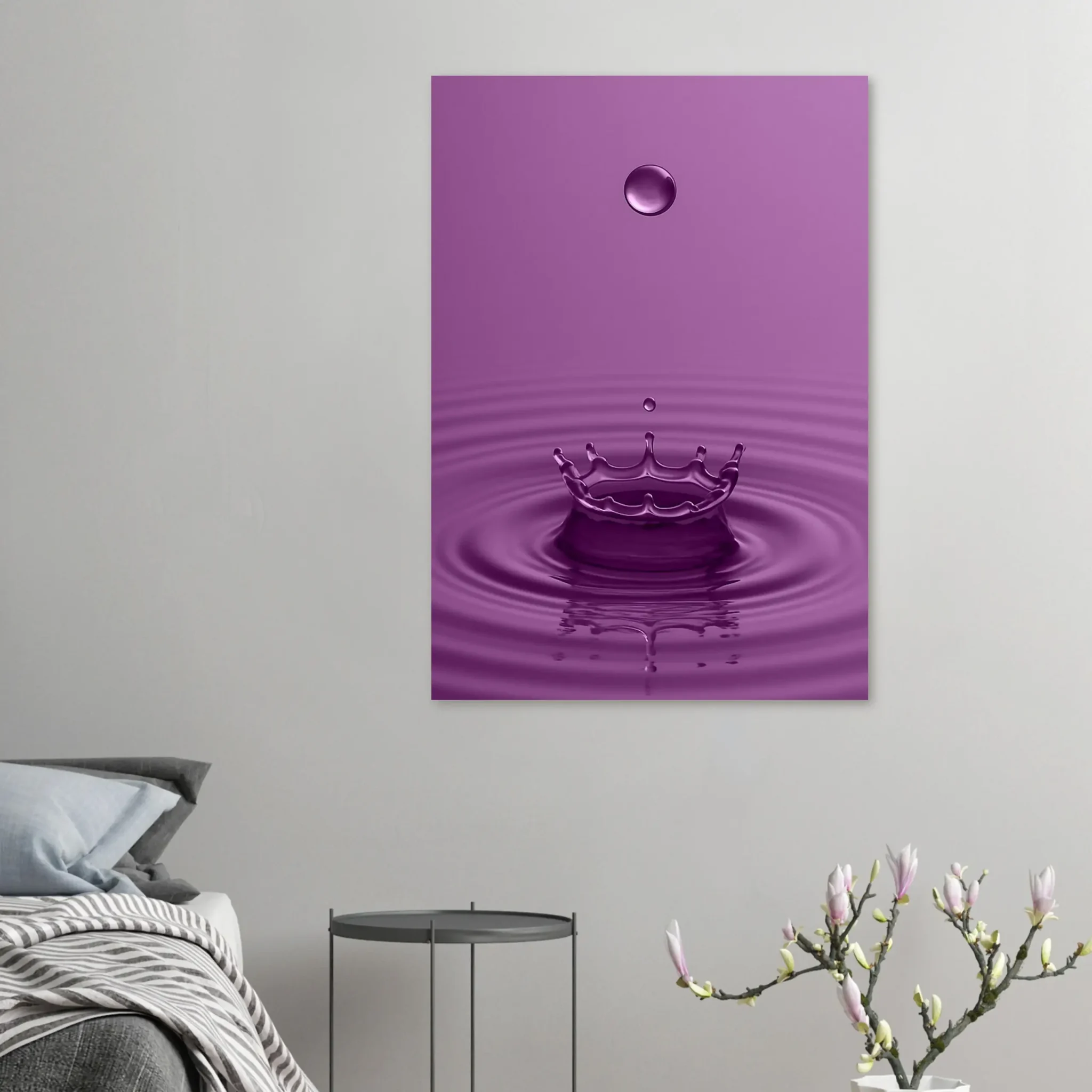 US Giclée Print Poster DROP OF PLUM. Fine Art Wall Art with Archival Quality. Printed, packaged, and shipped in the US. Exclusive ColorVanta design.