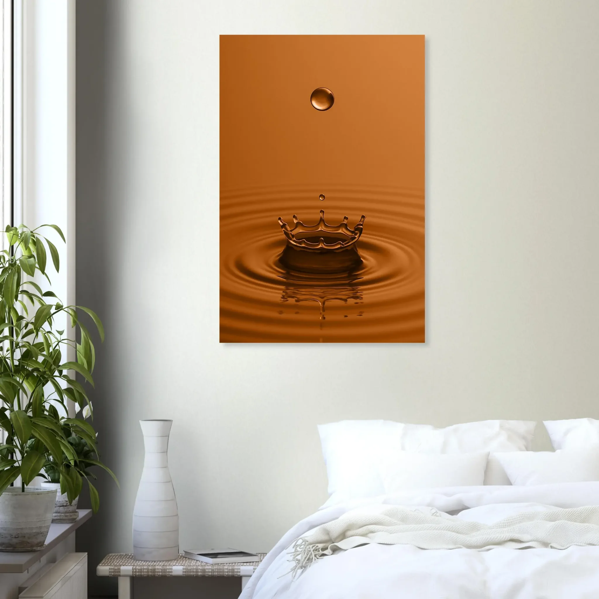 US Giclée Print Poster DROP OF SANDY BROWN. Fine Art Wall Art with Archival Quality. Printed, packaged, and shipped in the US. Exclusive ColorVanta design.