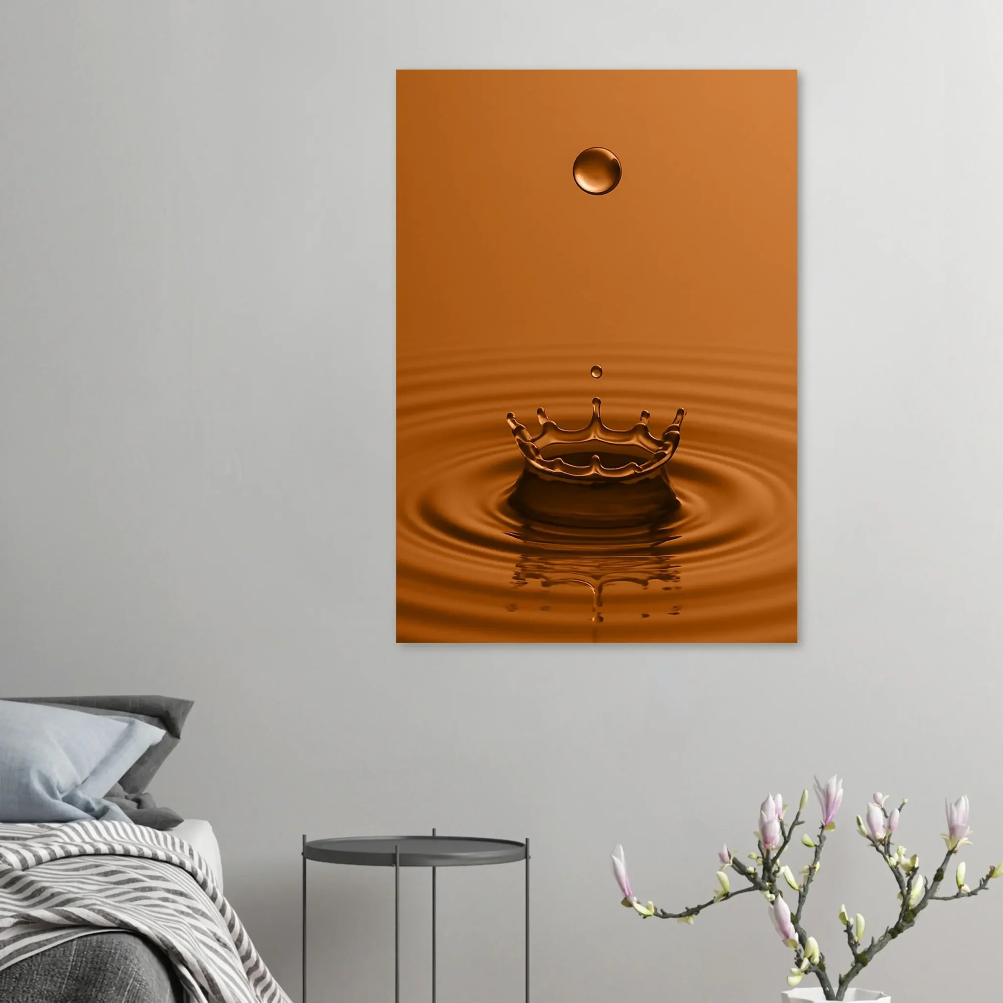 US Giclée Print Poster DROP OF SANDY BROWN. Fine Art Wall Art with Archival Quality. Printed, packaged, and shipped in the US. Exclusive ColorVanta design.