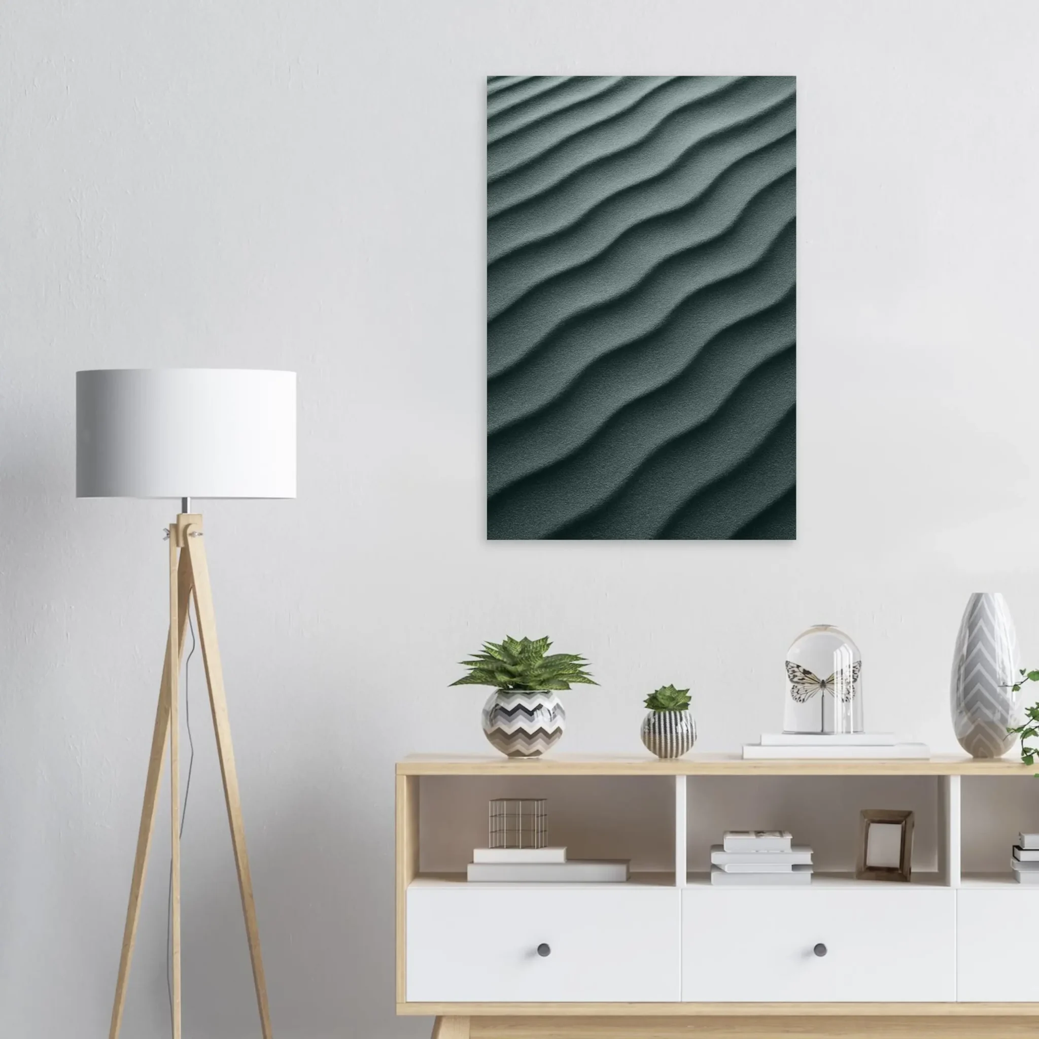 US Giclée Print Poster DUNE OF AZURE GRAY. Fine Art Wall Art with Archival Quality. Printed, packaged, and shipped in the US. Exclusive ColorVanta design.