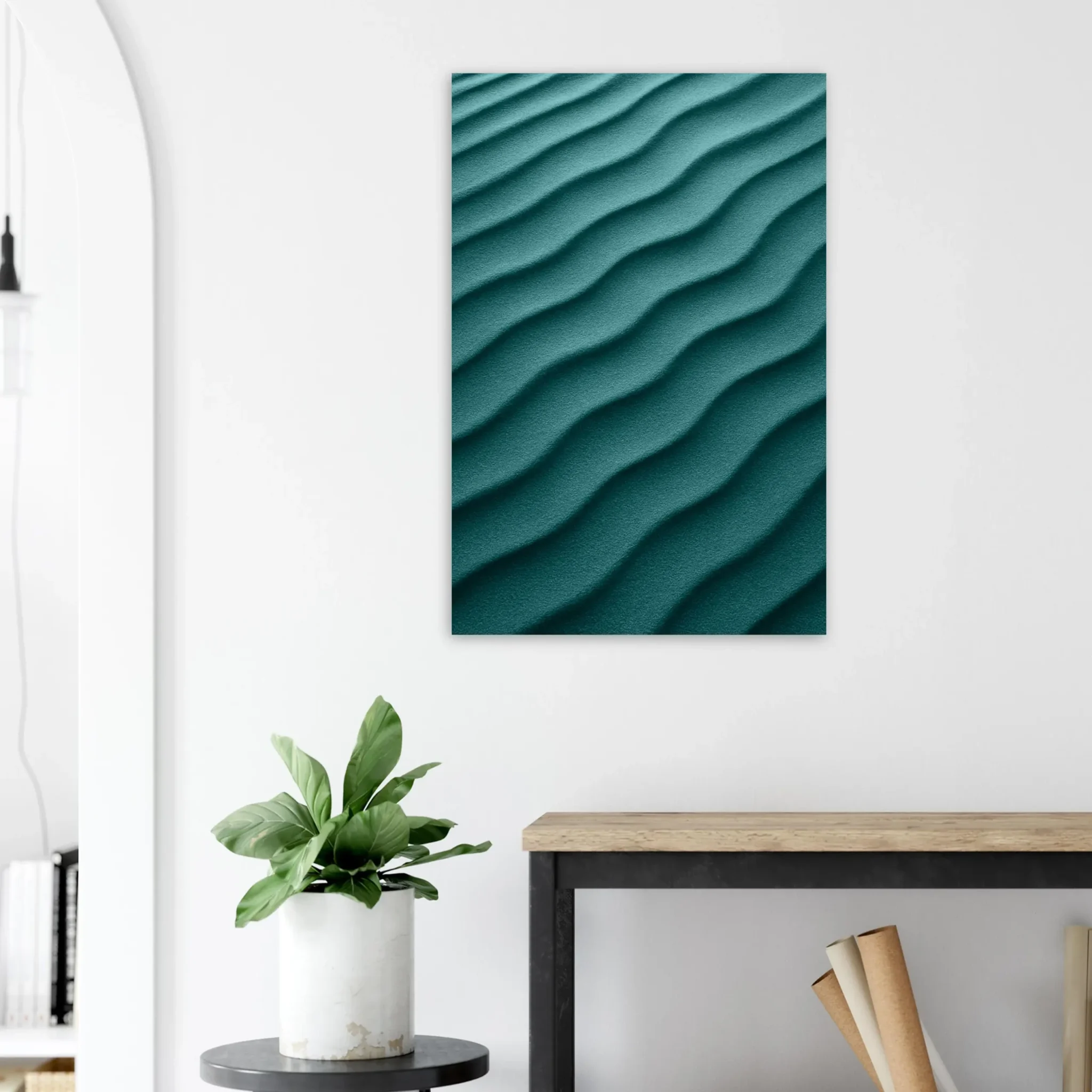 US Giclée Print Poster DUNE OF CADET BLUE. Fine Art Wall Art with Archival Quality. Printed, packaged, and shipped in the US. Exclusive ColorVanta design.
