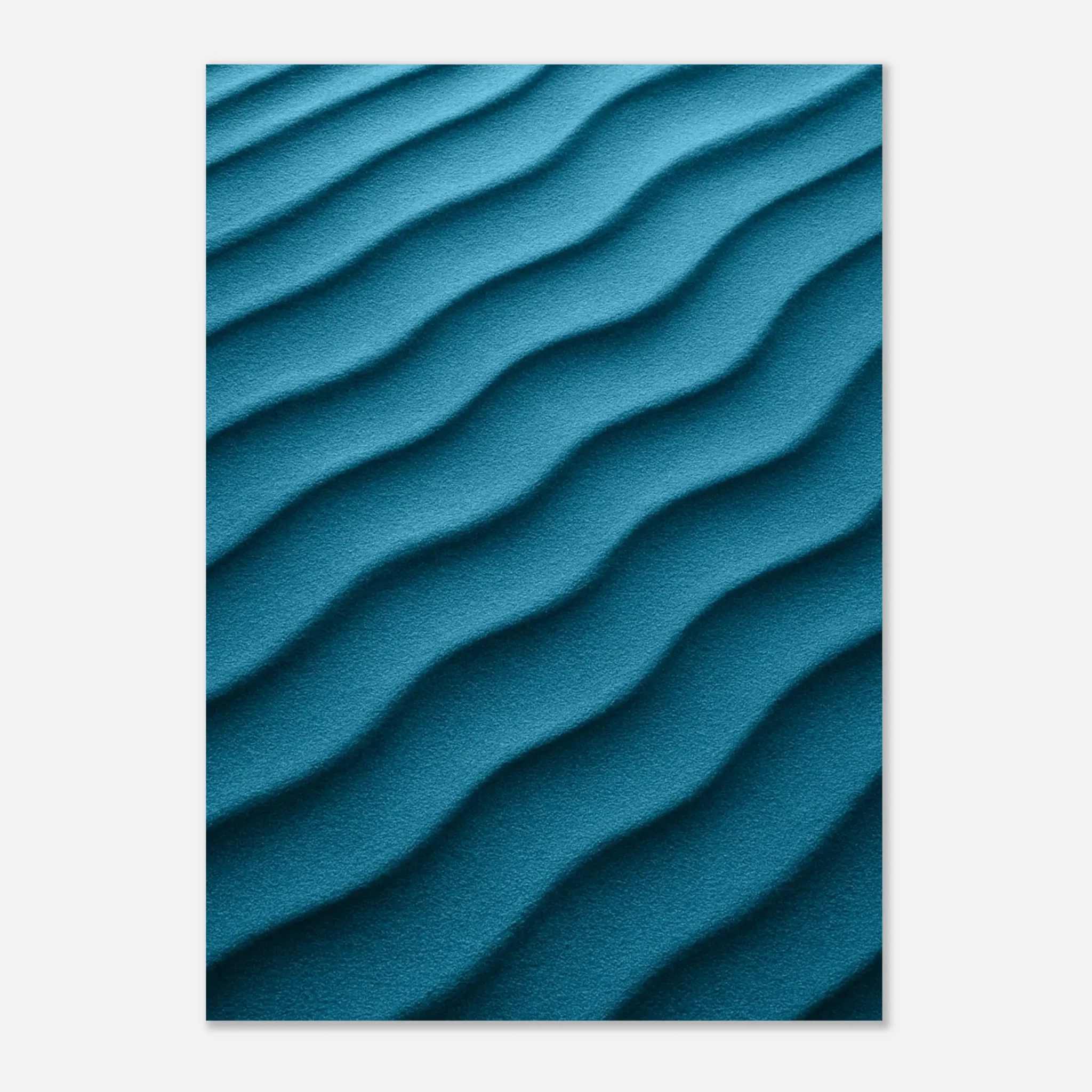 US Giclée Print Poster DUNE OF DEEP TEAL BLUE. Fine Art Wall Art with Archival Quality. Printed, packaged, and shipped in the US. Exclusive ColorVanta design.