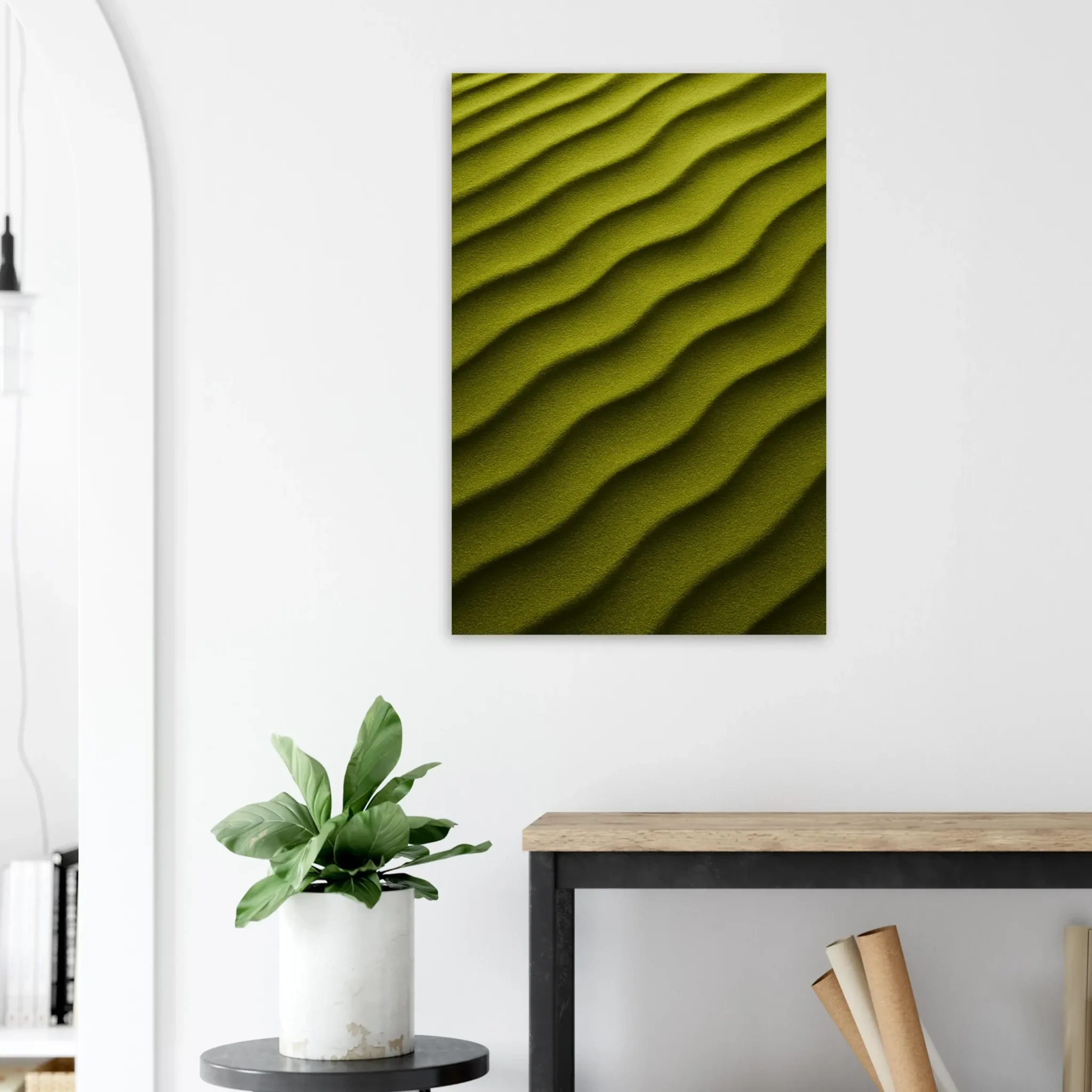 US Giclée Print Poster DUNE OF OLIVE. Fine Art Wall Art with Archival Quality. Printed, packaged, and shipped in the US. Exclusive ColorVanta design.