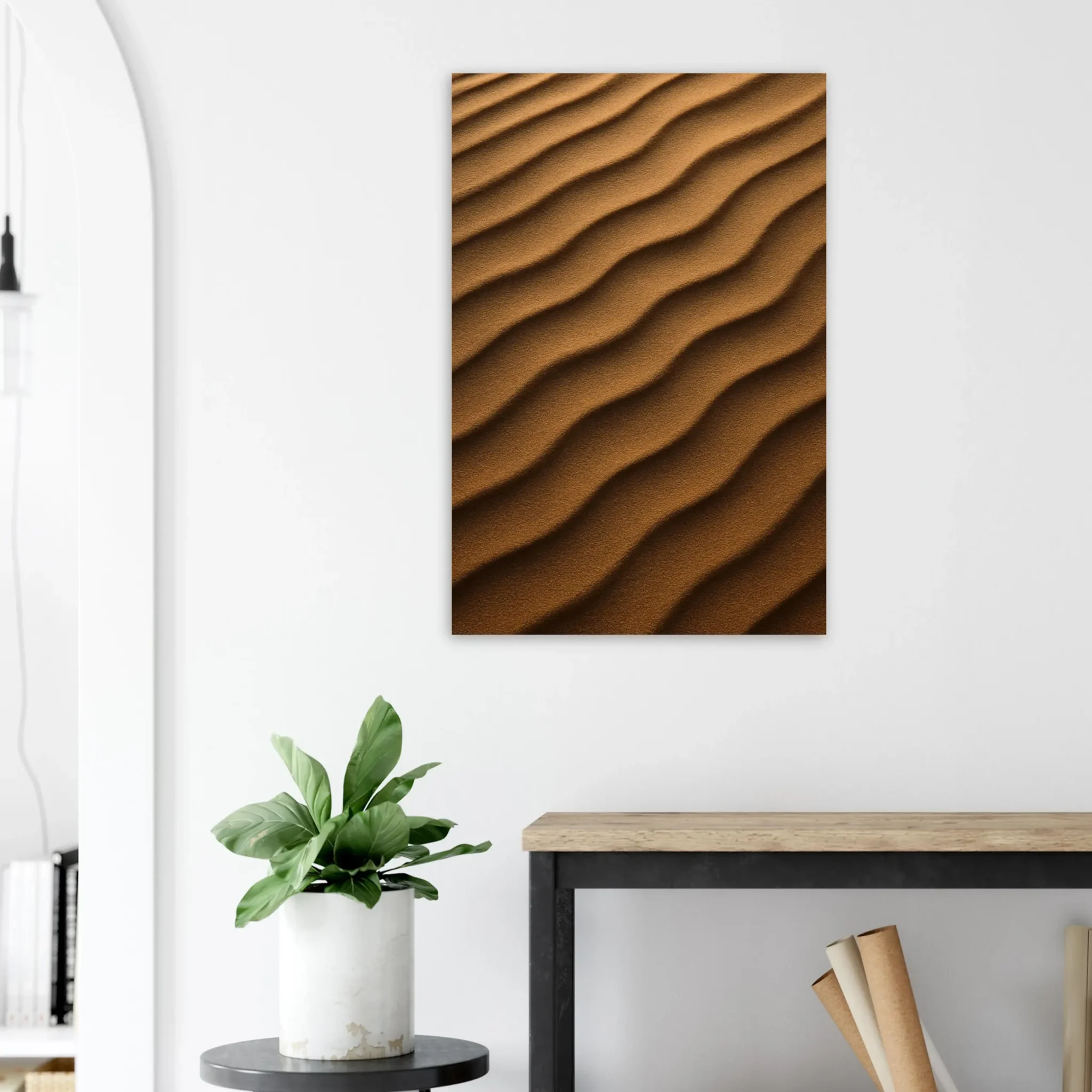 US Giclée Print Poster DUNE OF SANDY BROWN. Fine Art Wall Art with Archival Quality. Printed, packaged, and shipped in the US. Exclusive ColorVanta design.