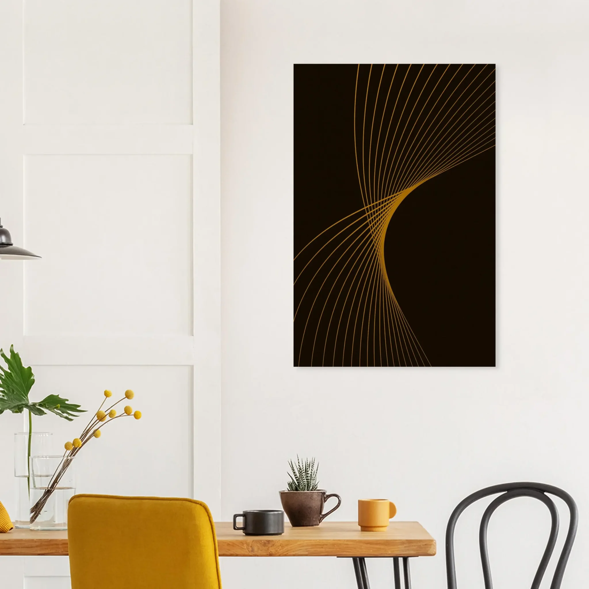 US Giclée Print Poster GOLDENROD FLUX. Fine Art Wall Art with Archival Quality. Printed, packaged, and shipped in the US. Exclusive ColorVanta design.