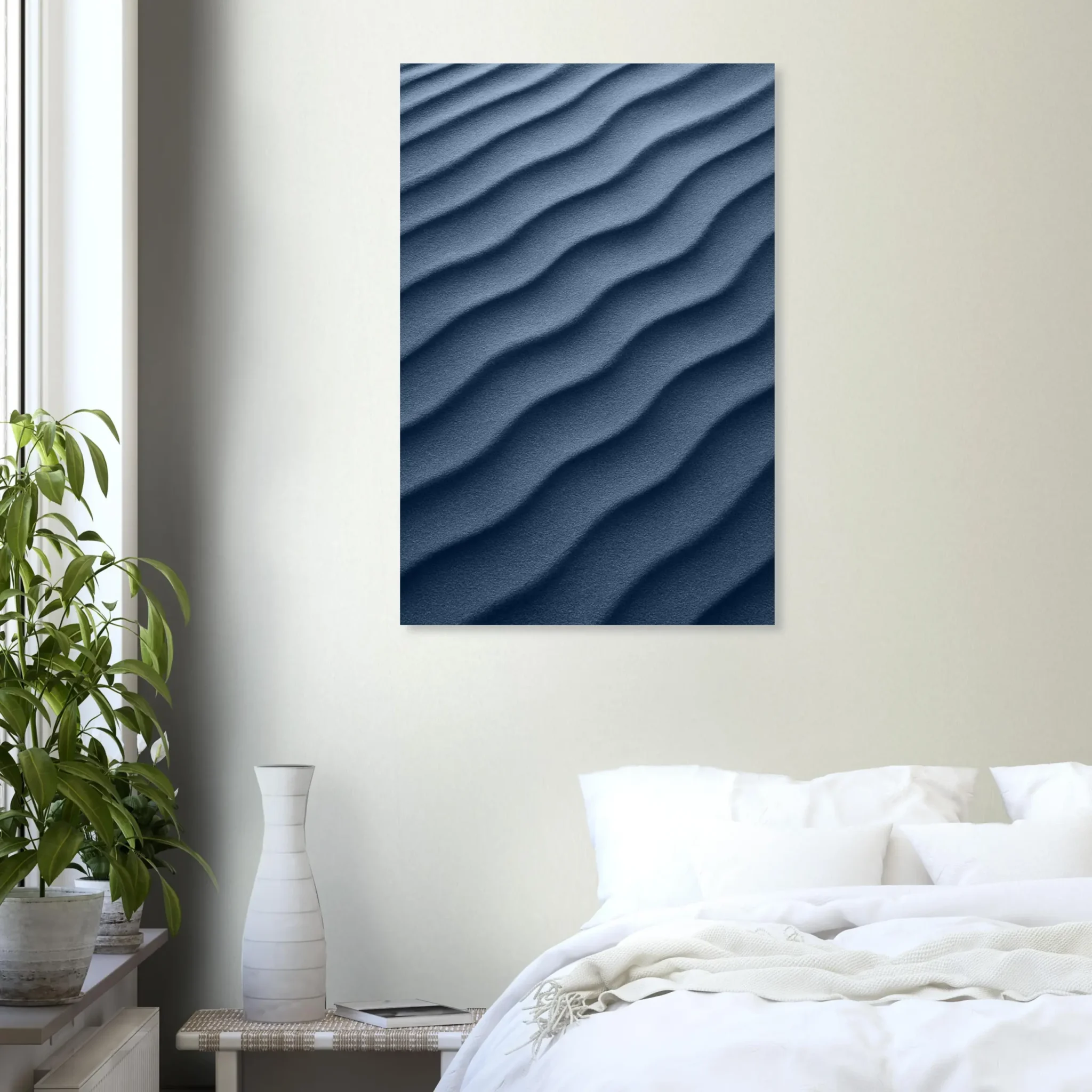 US Giclée Print Poster DUNE OF LIGHT STEEL BLUE. Fine Art Wall Art with Archival Quality. Printed, packaged, and shipped in the US. Exclusive ColorVanta design.