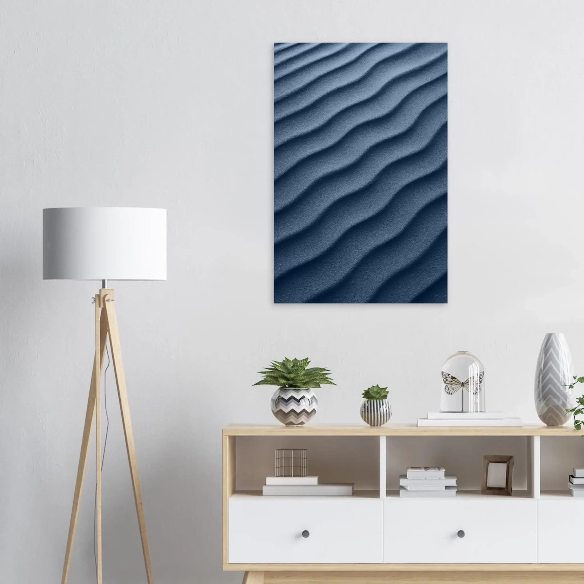 US Giclée Print Poster DUNE OF LIGHT STEEL BLUE. Fine Art Wall Art with Archival Quality. Printed, packaged, and shipped in the US. Exclusive ColorVanta design.