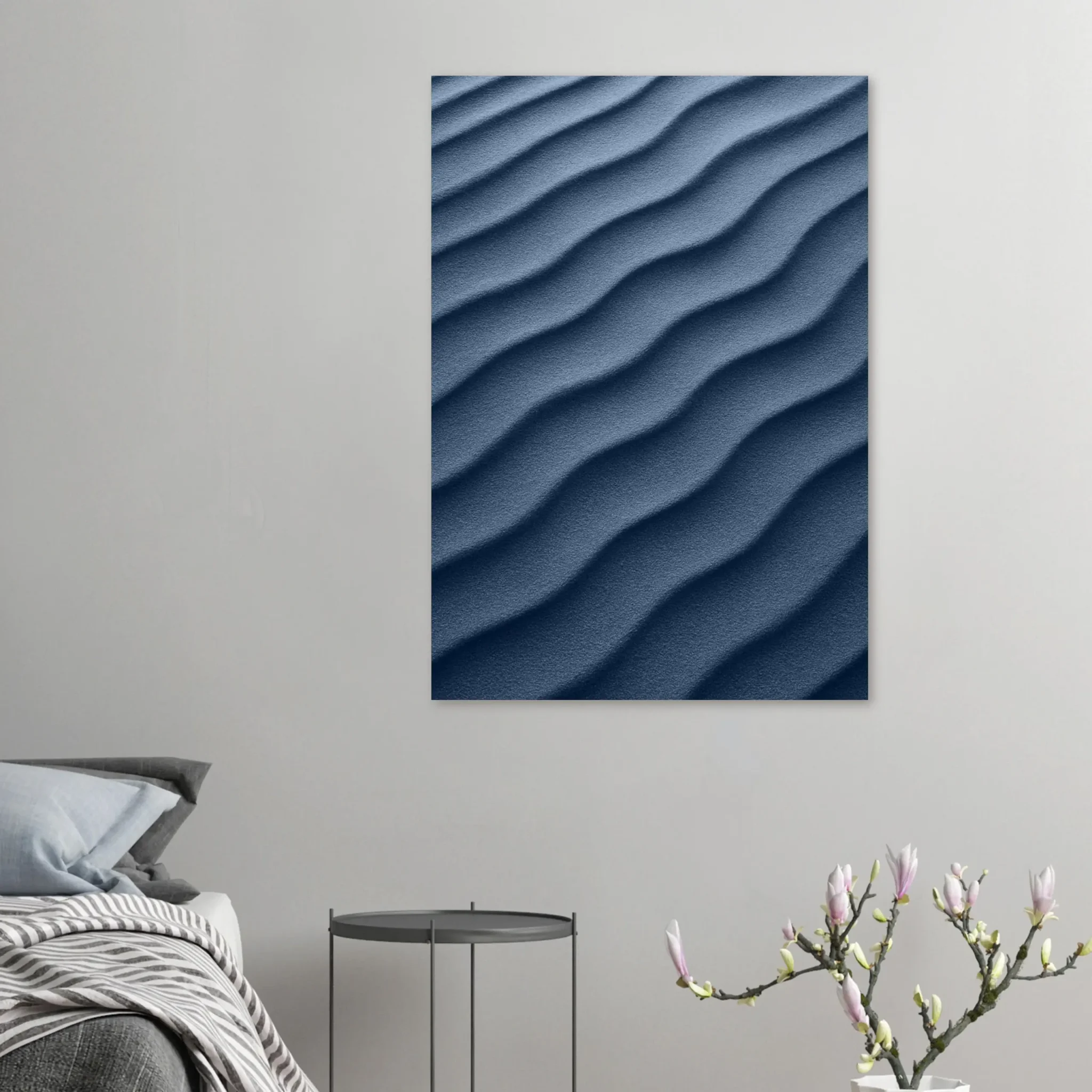 US Giclée Print Poster DUNE OF LIGHT STEEL BLUE. Fine Art Wall Art with Archival Quality. Printed, packaged, and shipped in the US. Exclusive ColorVanta design.