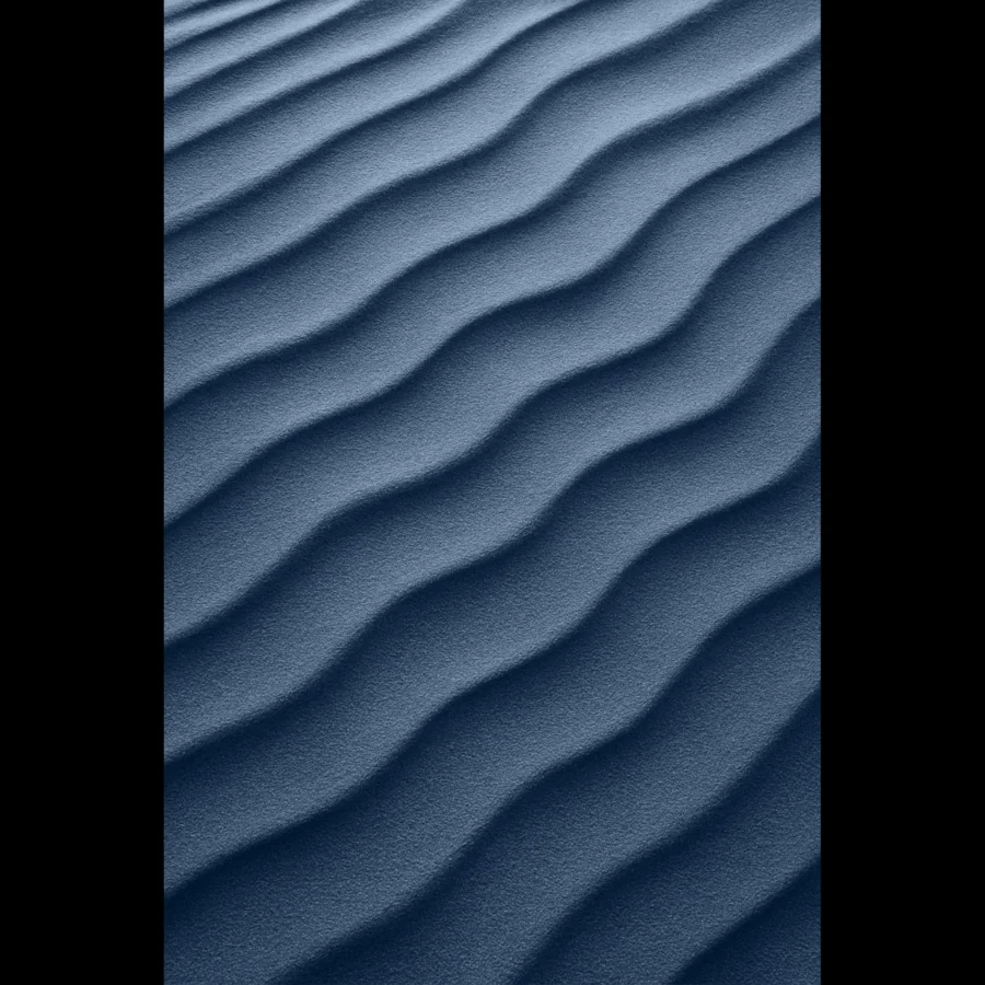 US Giclée Print Poster DUNE OF LIGHT STEEL BLUE. Fine Art Wall Art with Archival Quality. Printed, packaged, and shipped in the US. Exclusive ColorVanta design.