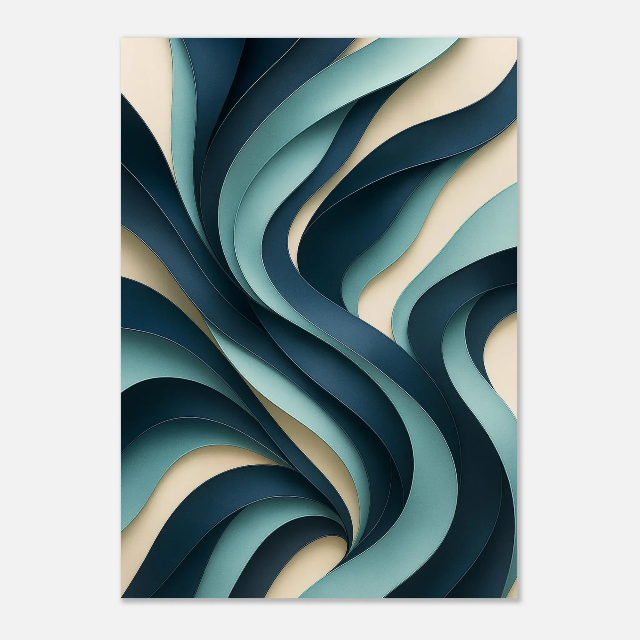 US MIDNIGHT BLUE AND AQUA 2 US Giclée Print Poster MIDNIGHT BLUE AND AQUA. Fine Art Wall Art with Archival Quality. Printed, packaged, and shipped in the US. Exclusive ColorVanta design.