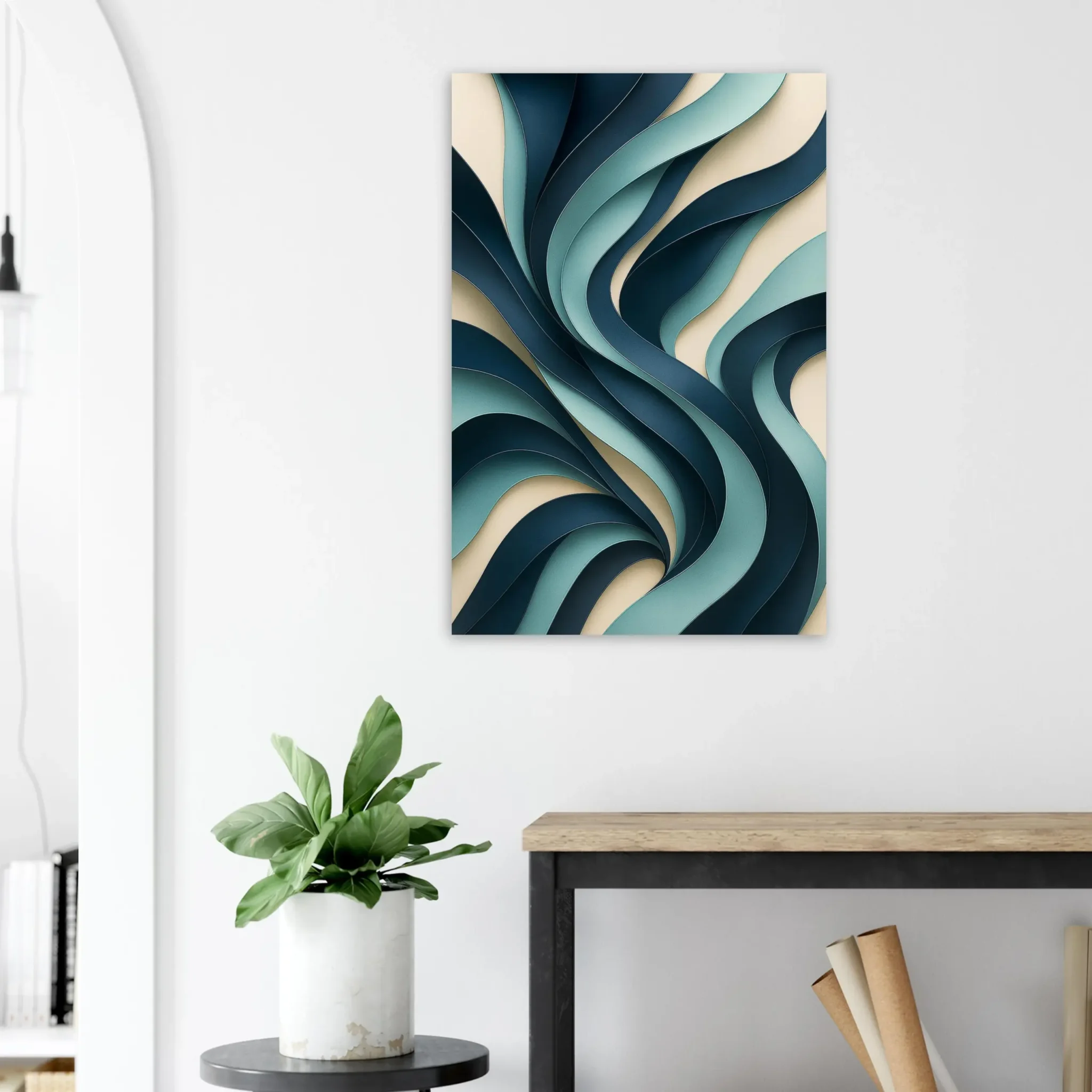 US MIDNIGHT BLUE AND AQUA 6 US Giclée Print Poster MIDNIGHT BLUE AND AQUA. Fine Art Wall Art with Archival Quality. Printed, packaged, and shipped in the US. Exclusive ColorVanta design.