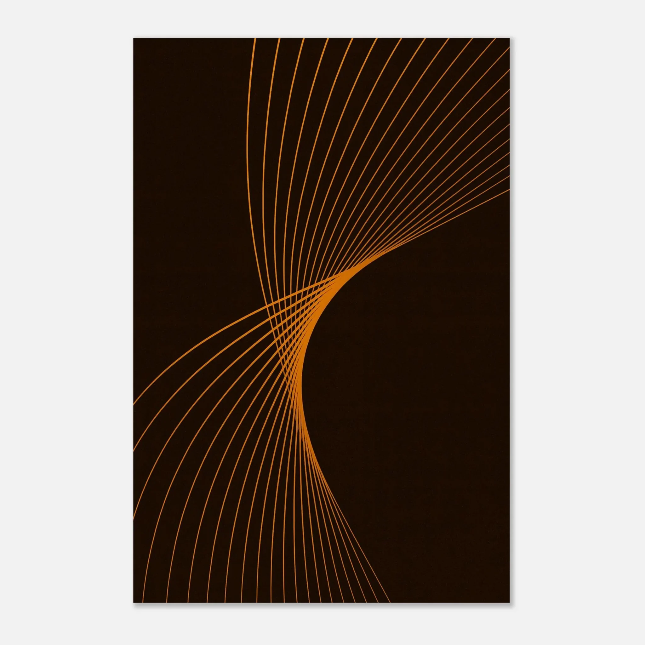 US Giclée Print Poster ORANGE FLUX. Fine Art Wall Art with Archival Quality. Printed, packaged, and shipped in the US. Exclusive ColorVanta design.
