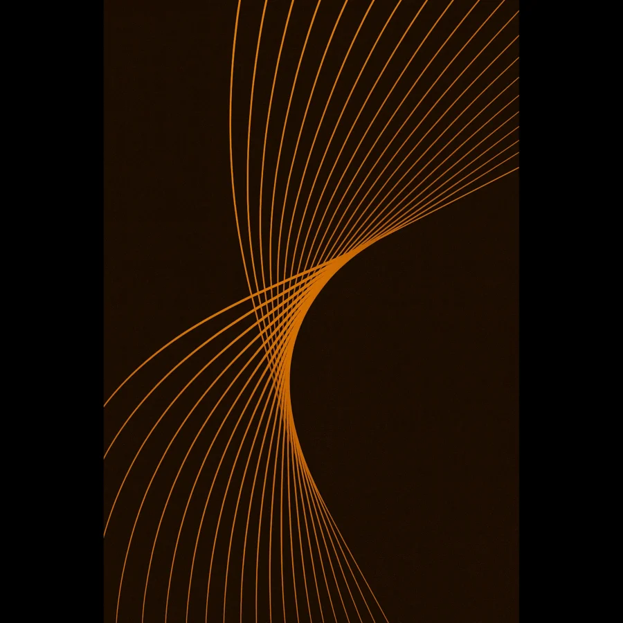 US Giclée Print Poster ORANGE FLUX. Fine Art Wall Art with Archival Quality. Printed, packaged, and shipped in the US. Exclusive ColorVanta design.