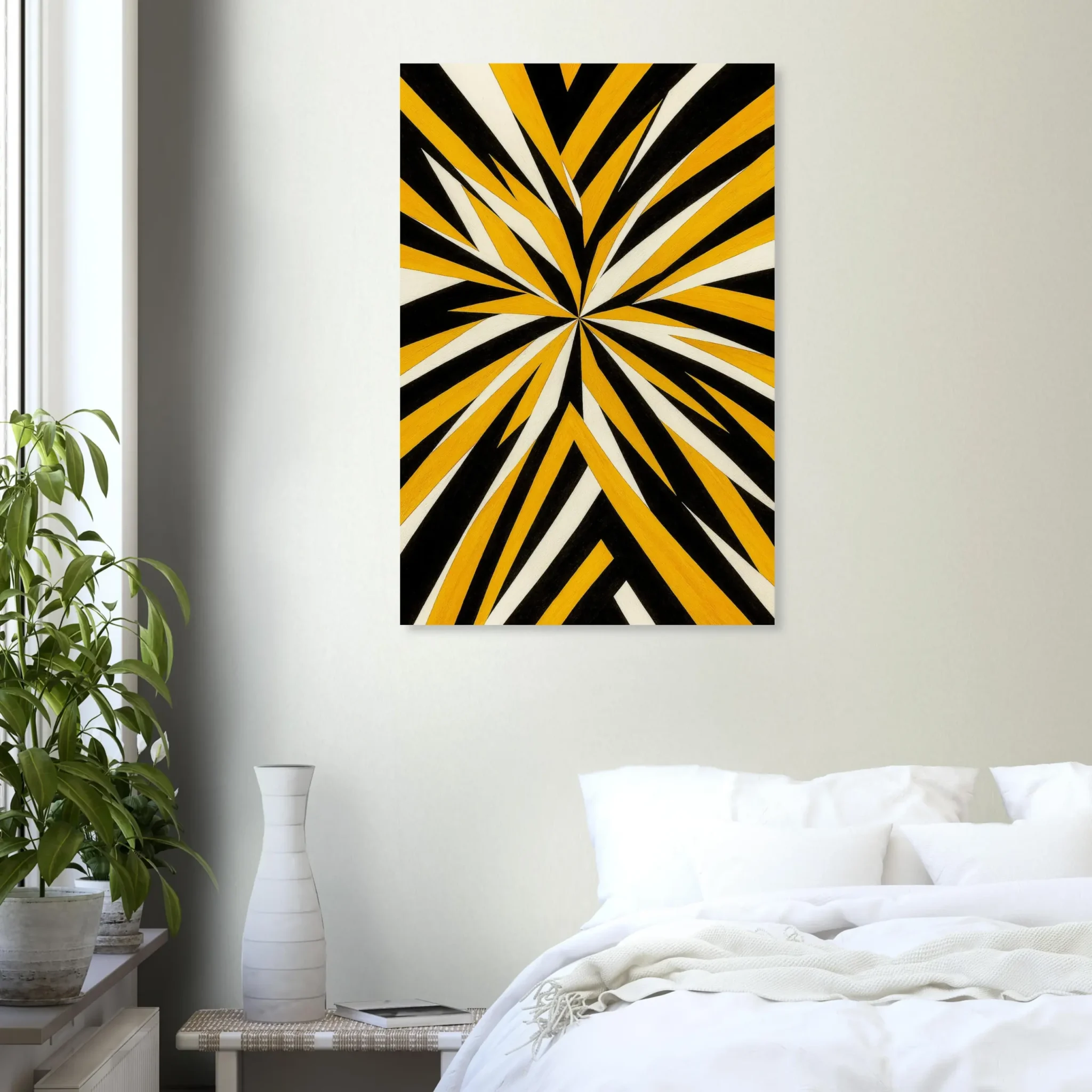 US Giclée Print Poster GOLDEN FLARE. Fine Art Wall Art with Archival Quality. Printed, packaged, and shipped in the US. Exclusive ColorVanta design.