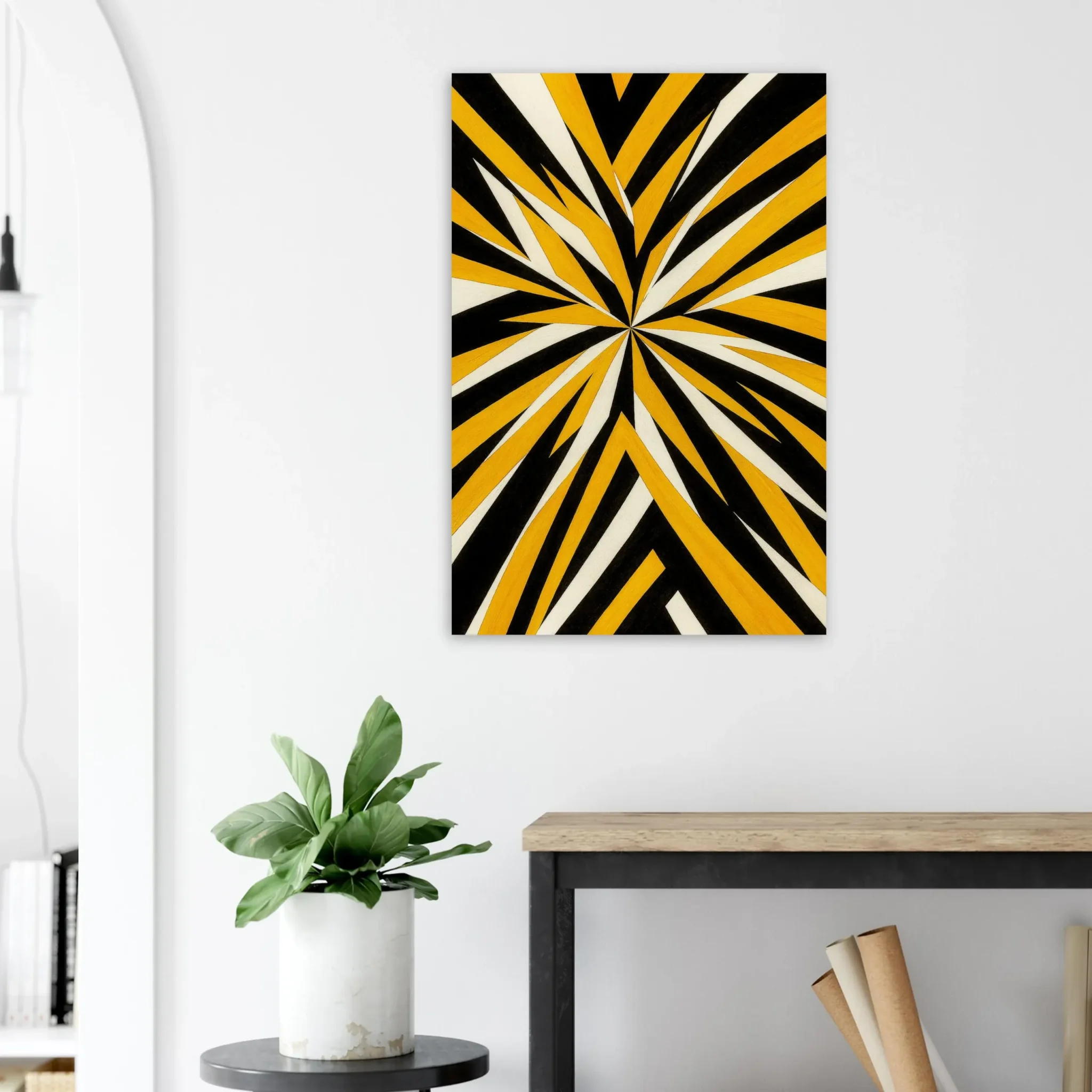 US Giclée Print Poster GOLDEN FLARE. Fine Art Wall Art with Archival Quality. Printed, packaged, and shipped in the US. Exclusive ColorVanta design.