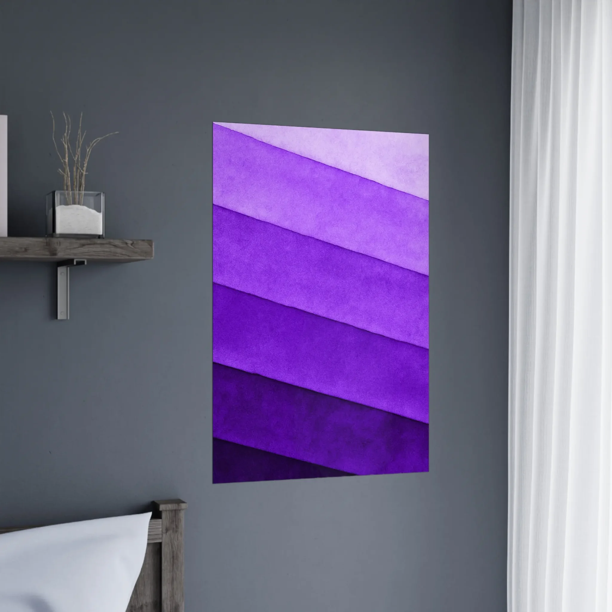 US DEEP VIOLET LAYERS 4 US Giclée Print Poster DEEP VIOLET LAYERS. Fine Art Wall Art with Archival Quality. Printed, packaged, and shipped within North America. ColorVanta exclusive.