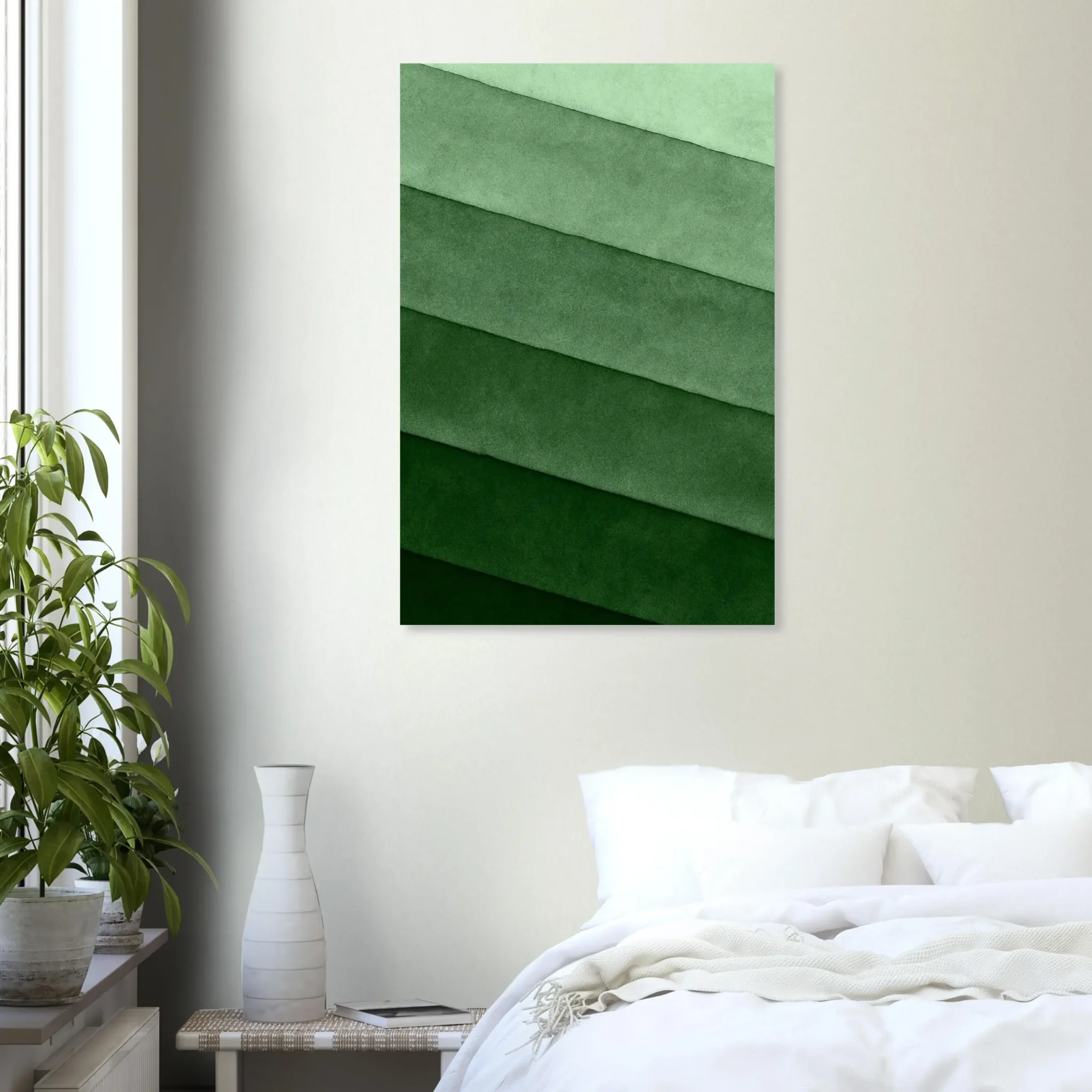 US Giclée Print Poster SOFT SEA GREEN LAYERS. Fine Art Wall Art with Archival Quality. Printed, packaged, and shipped within North America. ColorVanta exclusive.