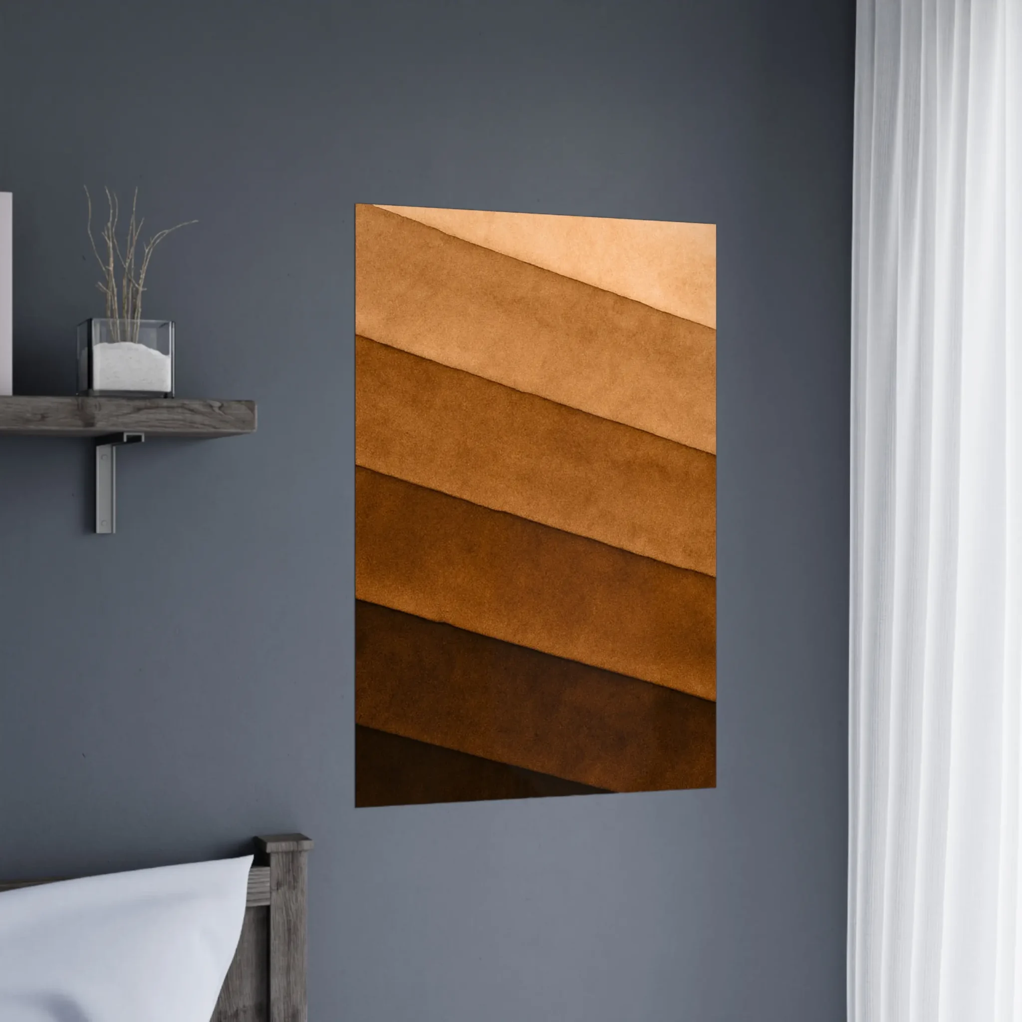 US Giclée Print Poster SOFT BRONZE LAYERS. Fine Art Wall Art with Archival Quality. Printed, packaged, and shipped within North America. ColorVanta exclusive.