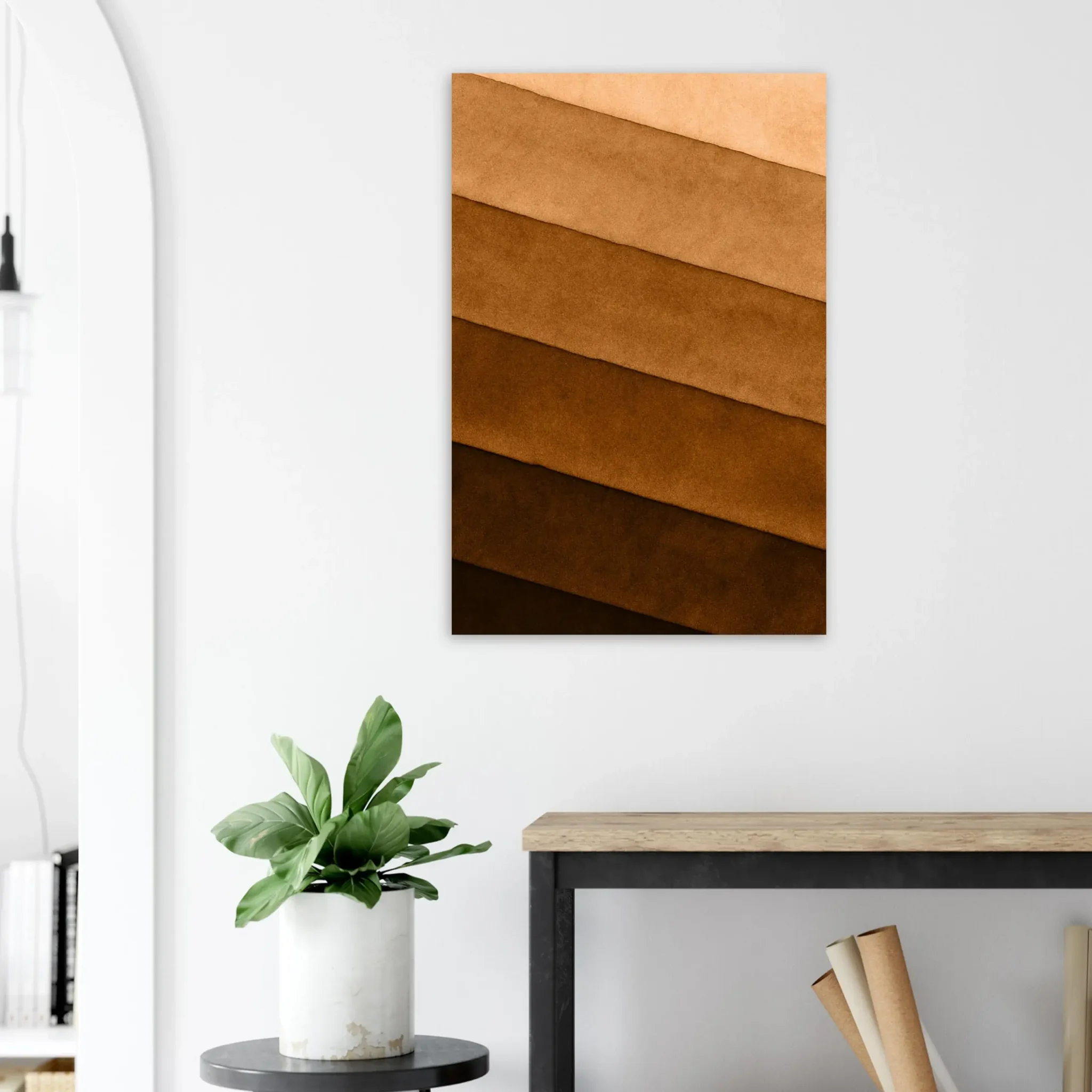 US Giclée Print Poster SOFT BRONZE LAYERS. Fine Art Wall Art with Archival Quality. Printed, packaged, and shipped within North America. ColorVanta exclusive.