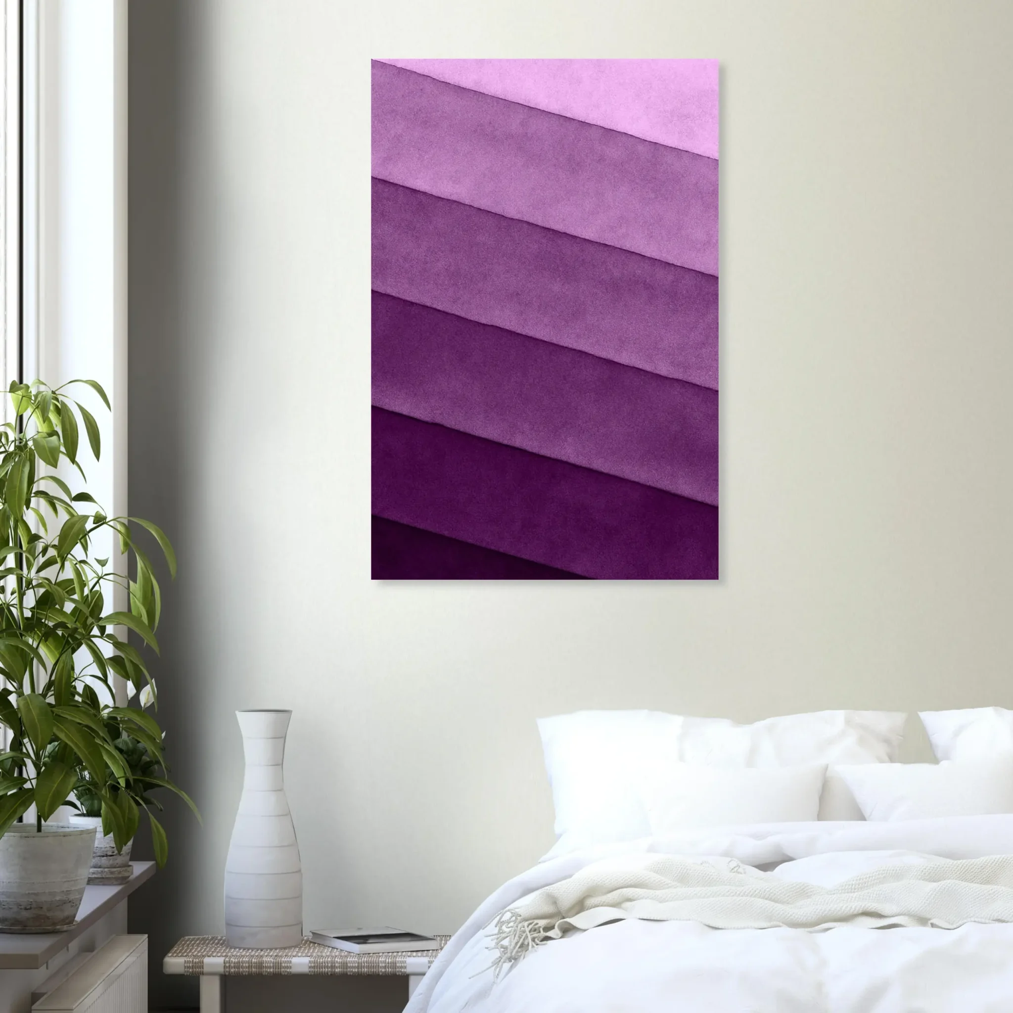 US Giclée Print Poster SOFT PLUM LAYERS. Fine Art Wall Art with Archival Quality. Printed, packaged, and shipped within North America. ColorVanta exclusive.