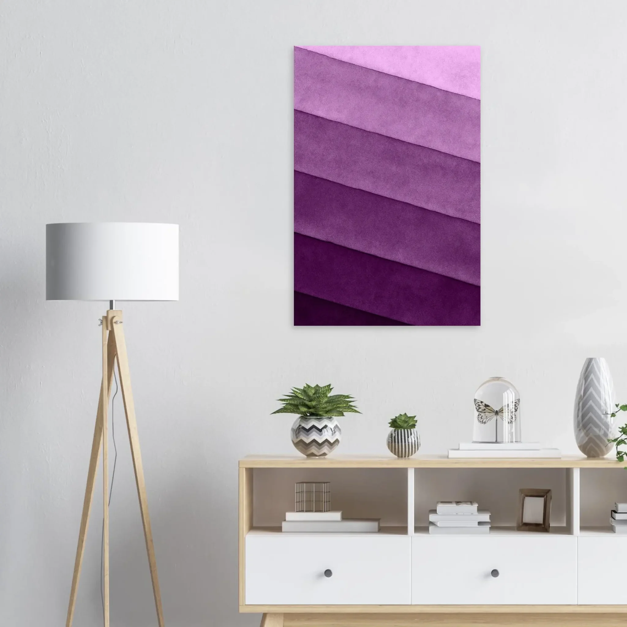 US Giclée Print Poster SOFT PLUM LAYERS. Fine Art Wall Art with Archival Quality. Printed, packaged, and shipped within North America. ColorVanta exclusive.