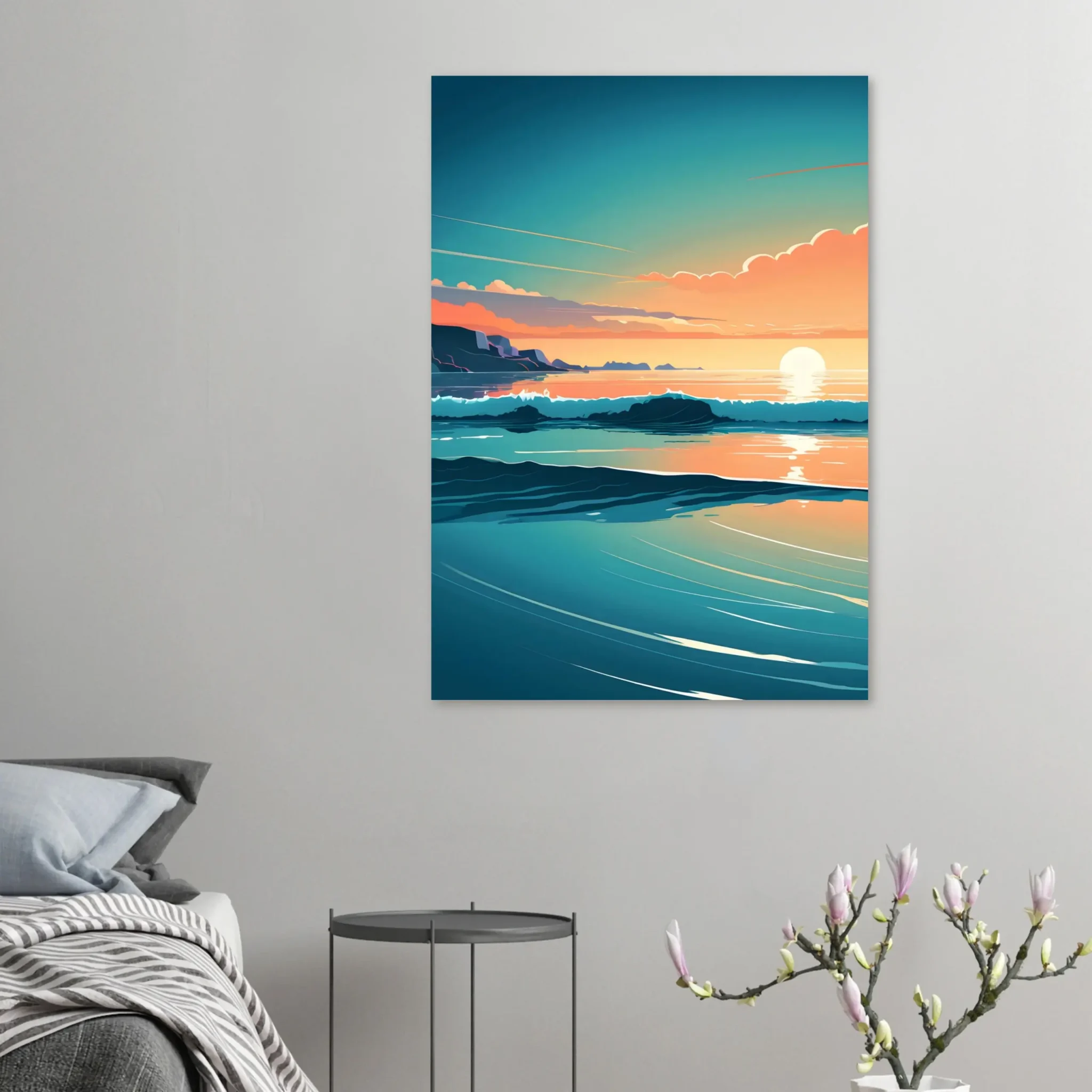 US Giclée Print Poster TIDAL HORIZON. Fine Art Wall Art with Archival Quality. Printed, packaged, and shipped within North America. Exclusive ColorVanta design.