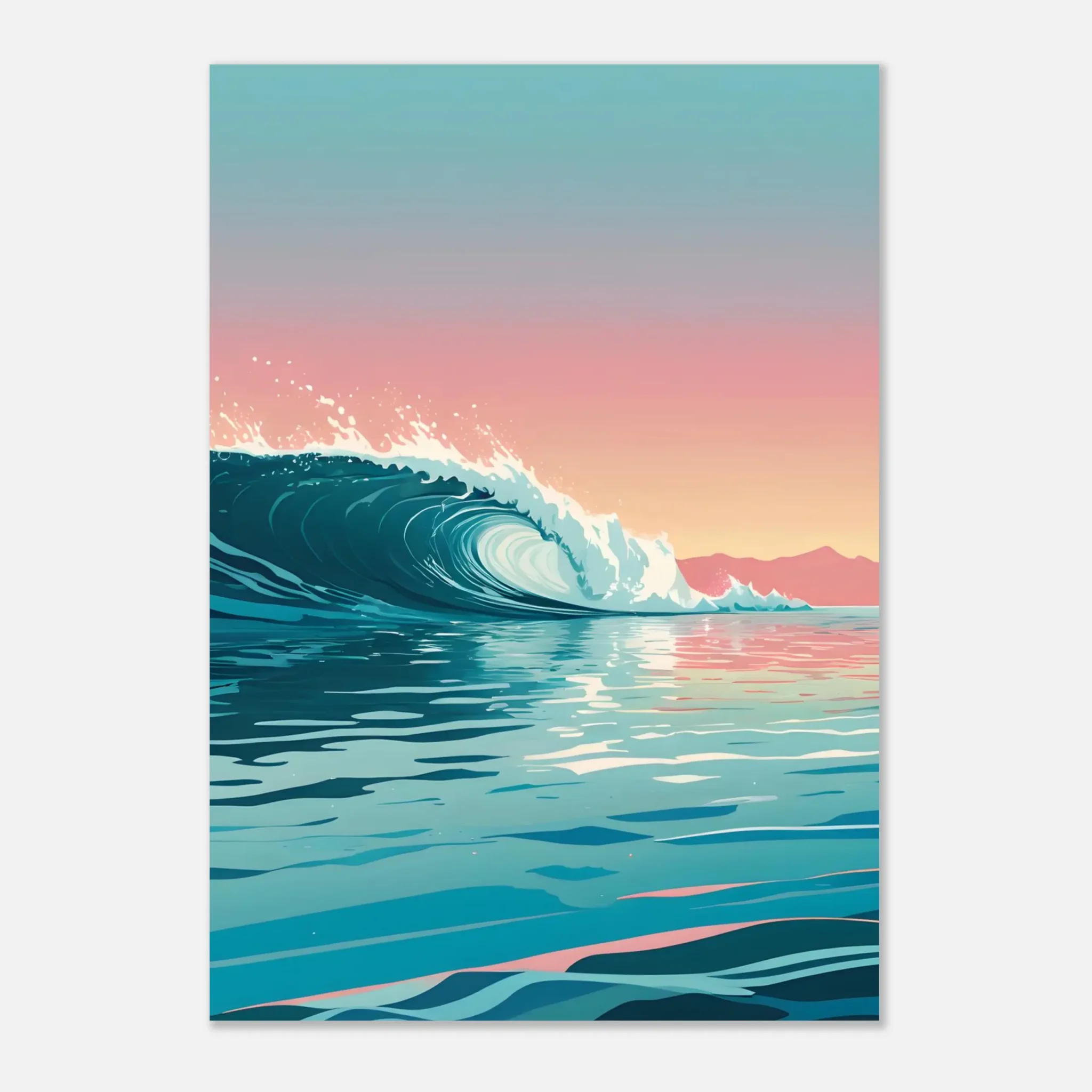 US Giclée Print Poster TIDAL SURGE. Fine Art Wall Art with Archival Quality. Printed, packaged, and shipped within North America. Exclusive ColorVanta design.