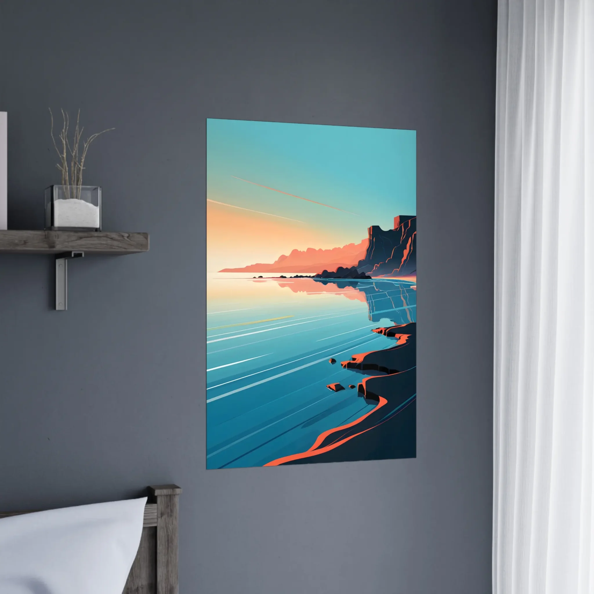 US Giclée Print Poster COASTAL DRIFT. Fine Art Wall Art with Archival Quality. Printed, packaged, and shipped within North America. Exclusive ColorVanta design.