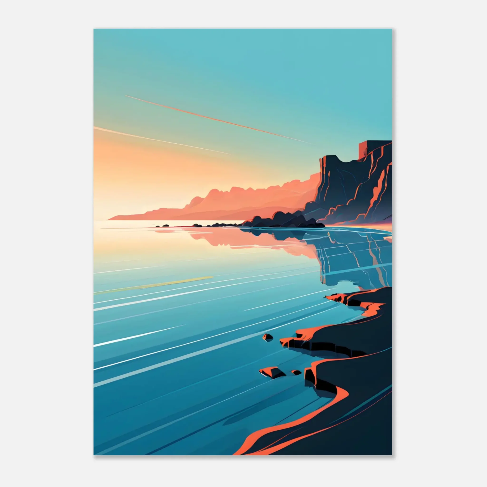 US Giclée Print Poster COASTAL DRIFT. Fine Art Wall Art with Archival Quality. Printed, packaged, and shipped within North America. Exclusive ColorVanta design.