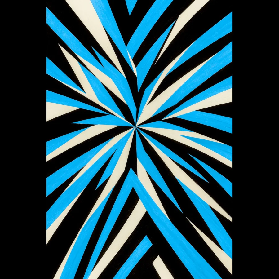 US Giclée Print Poster ELECTRIC BLUE RADIANCE. Fine Art Wall Art with Archival Quality. Printed, packaged, and shipped within North America. Exclusive ColorVanta design.