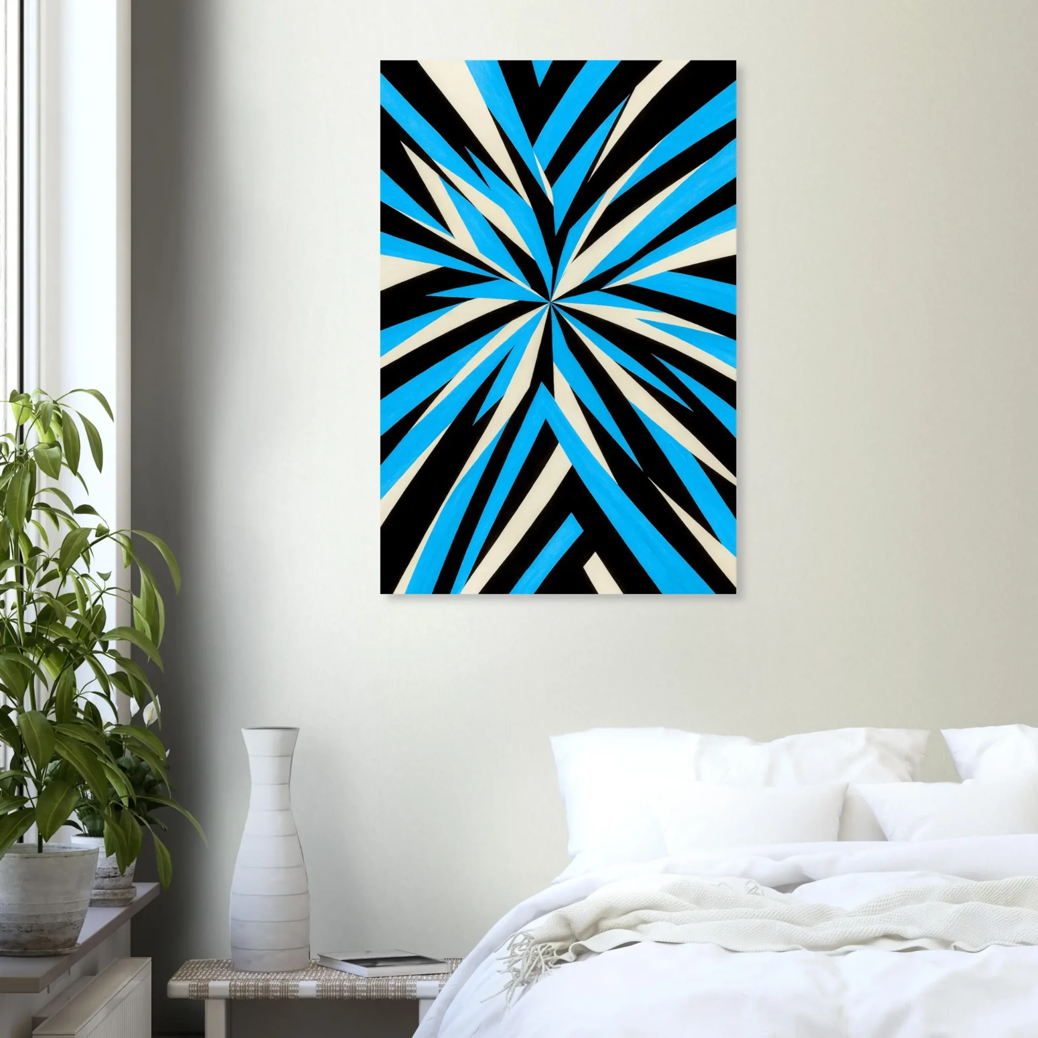 US Giclée Print Poster ELECTRIC BLUE RADIANCE. Fine Art Wall Art with Archival Quality. Printed, packaged, and shipped within North America. Exclusive ColorVanta design.