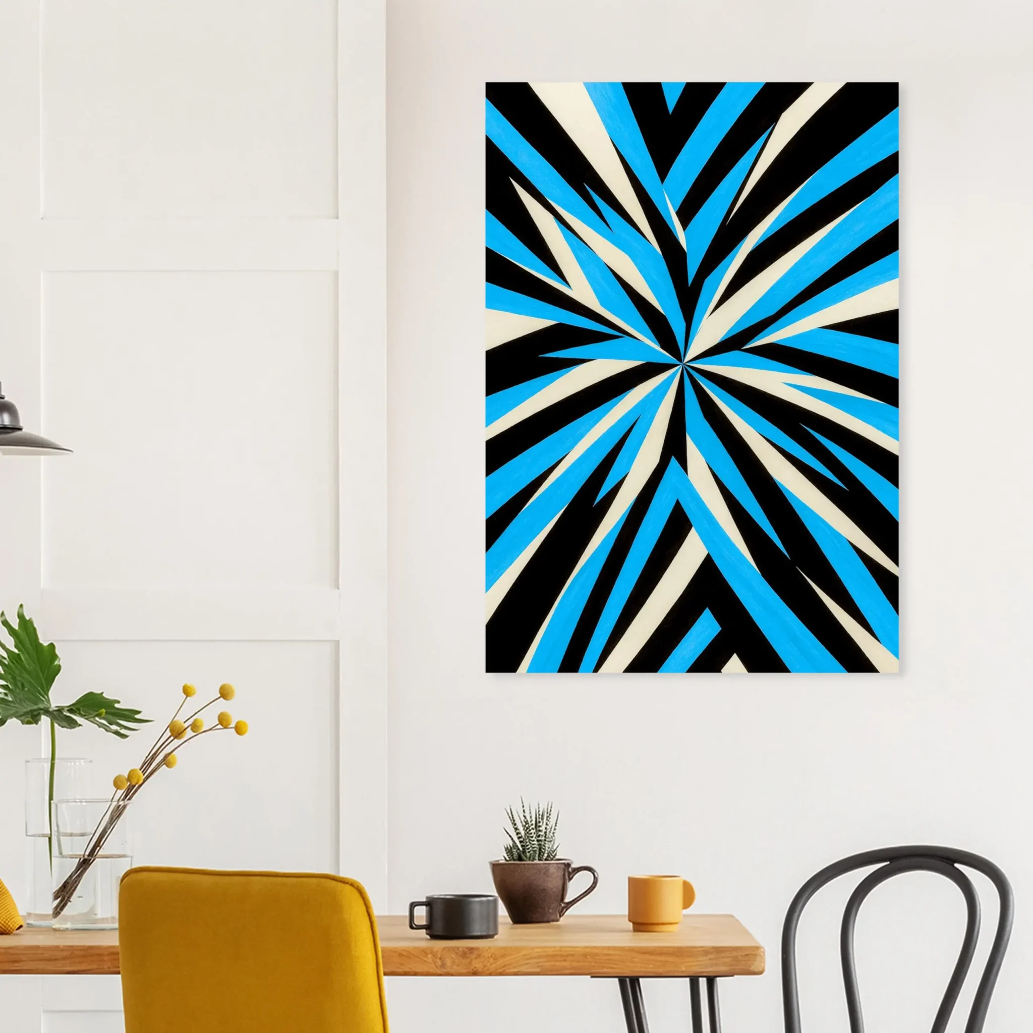 US Giclée Print Poster ELECTRIC BLUE RADIANCE. Fine Art Wall Art with Archival Quality. Printed, packaged, and shipped within North America. Exclusive ColorVanta design.