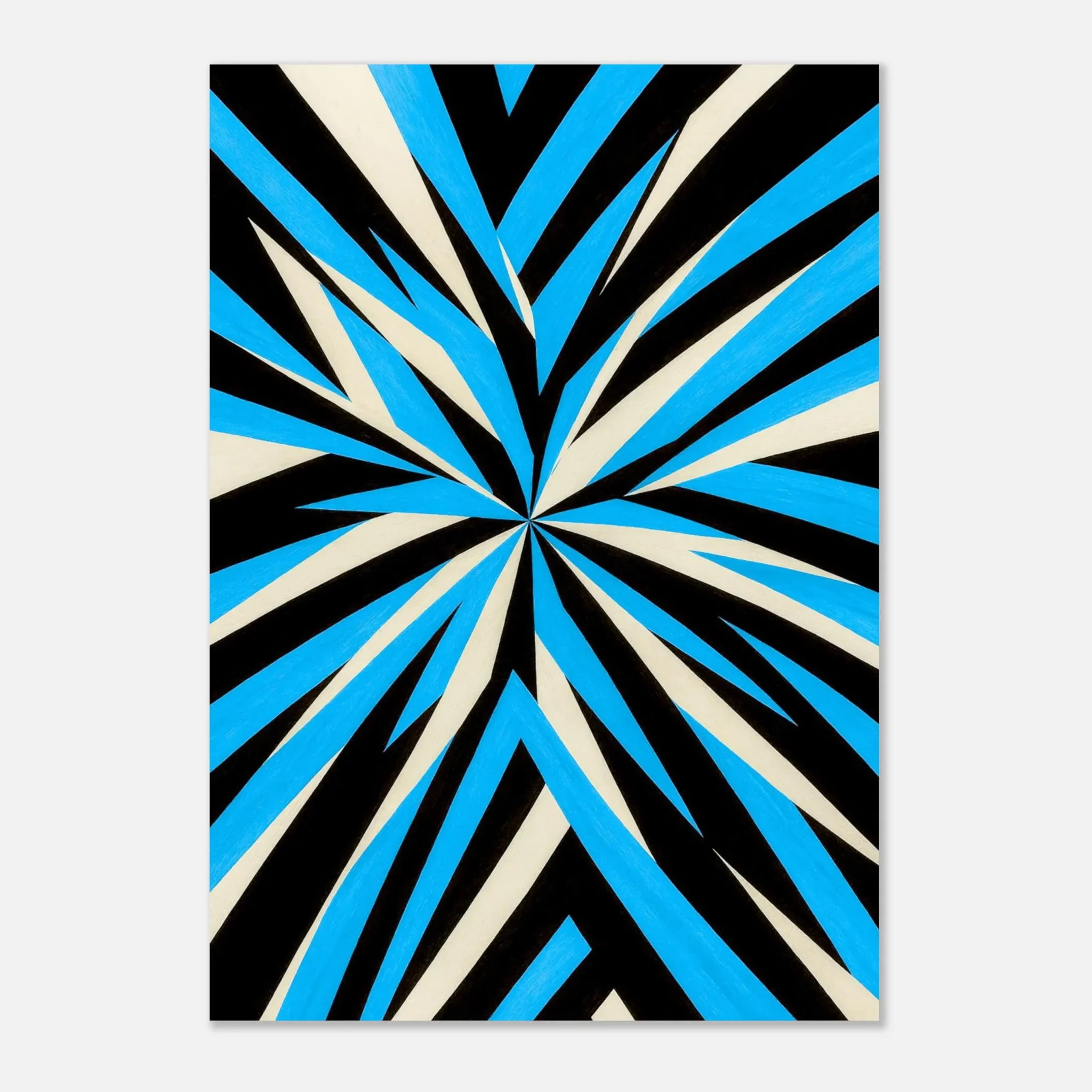 US Giclée Print Poster ELECTRIC BLUE RADIANCE. Fine Art Wall Art with Archival Quality. Printed, packaged, and shipped within North America. Exclusive ColorVanta design.