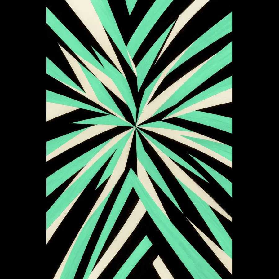 US Giclée Print Poster EMERALD LIGHT. Fine Art Wall Art with Archival Quality. Printed, packaged, and shipped within North America. Exclusive ColorVanta design.